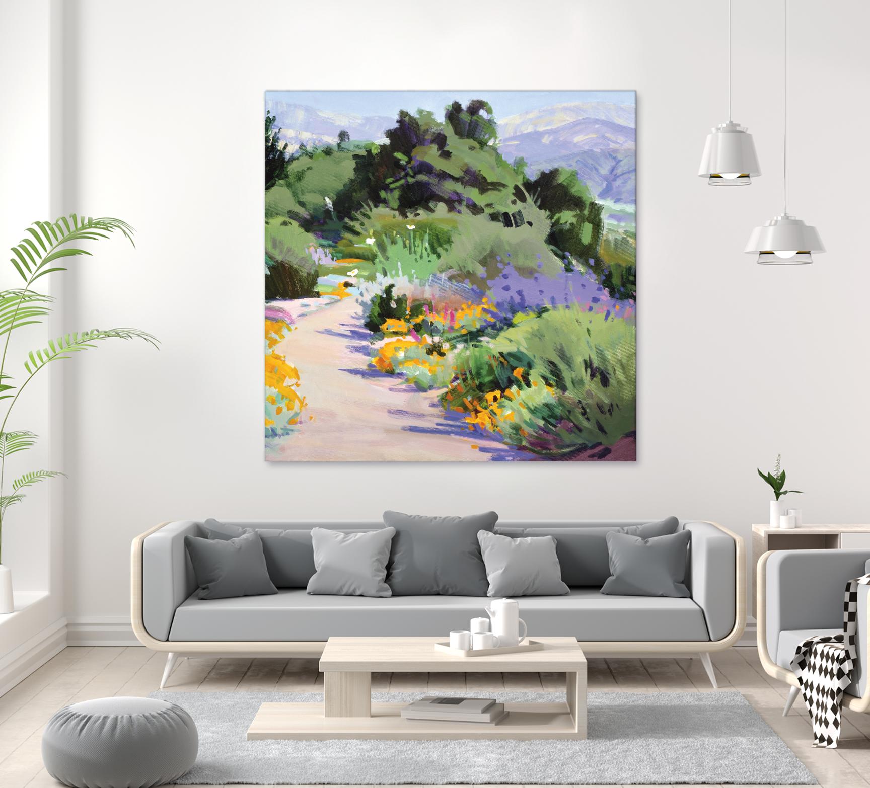 Path through the Poppies by Marcia Burtt on GIANT ART - multicolor landscapes; contemporary