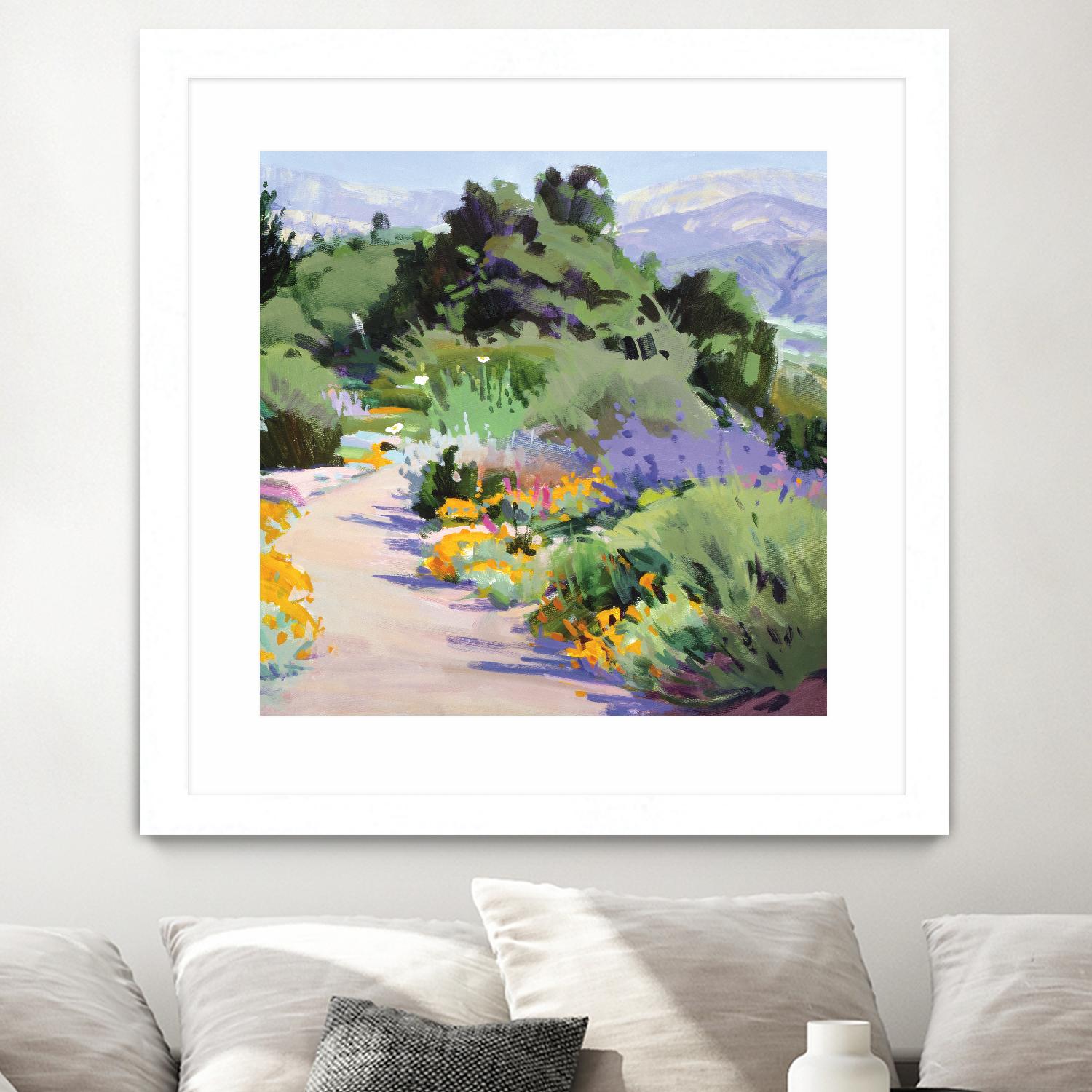 Path through the Poppies by Marcia Burtt on GIANT ART - multicolor landscapes; contemporary