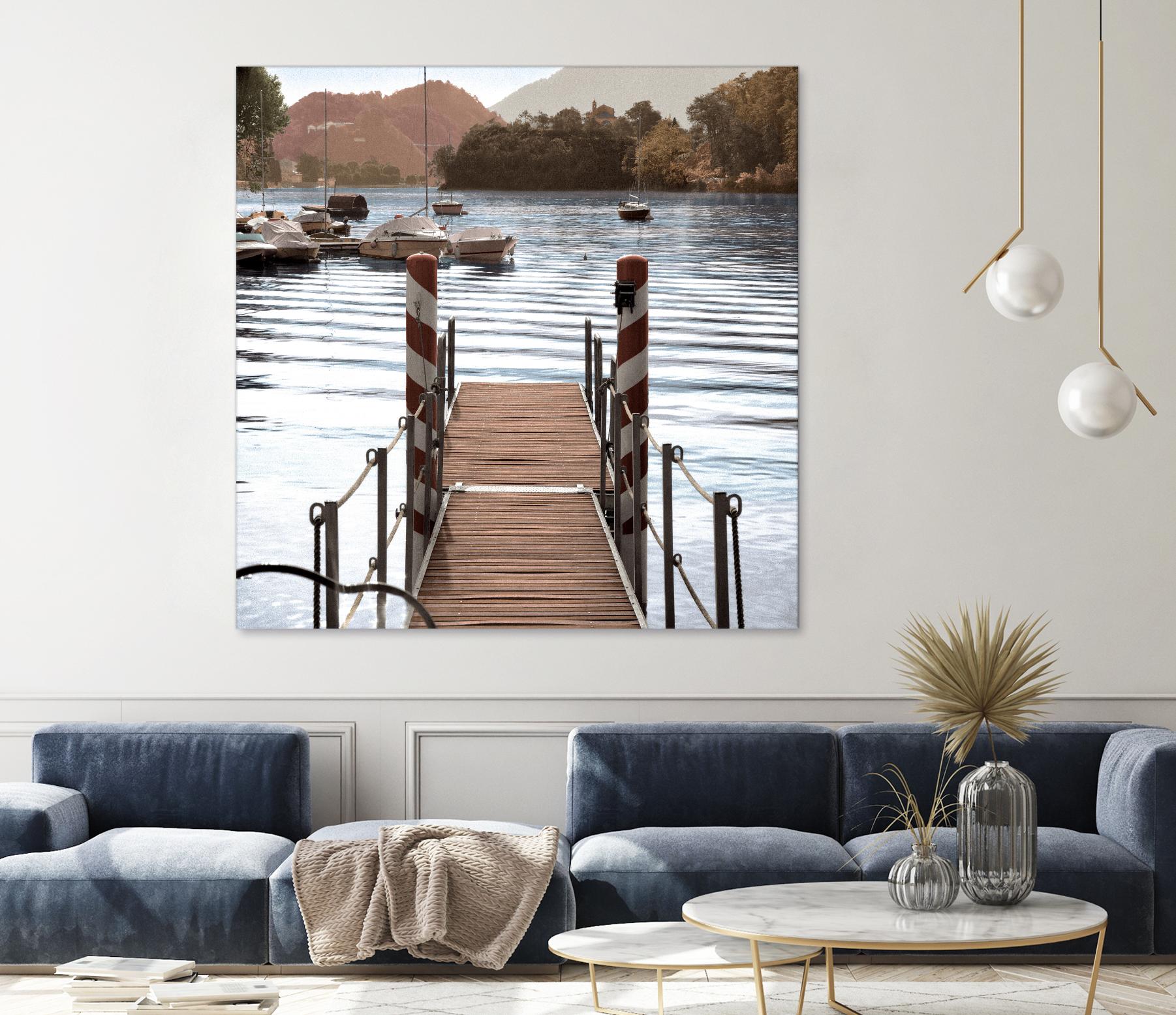 Island Harbor Pier by Alan Blaustein on GIANT ART - multicolor photography; landscapes; coastal