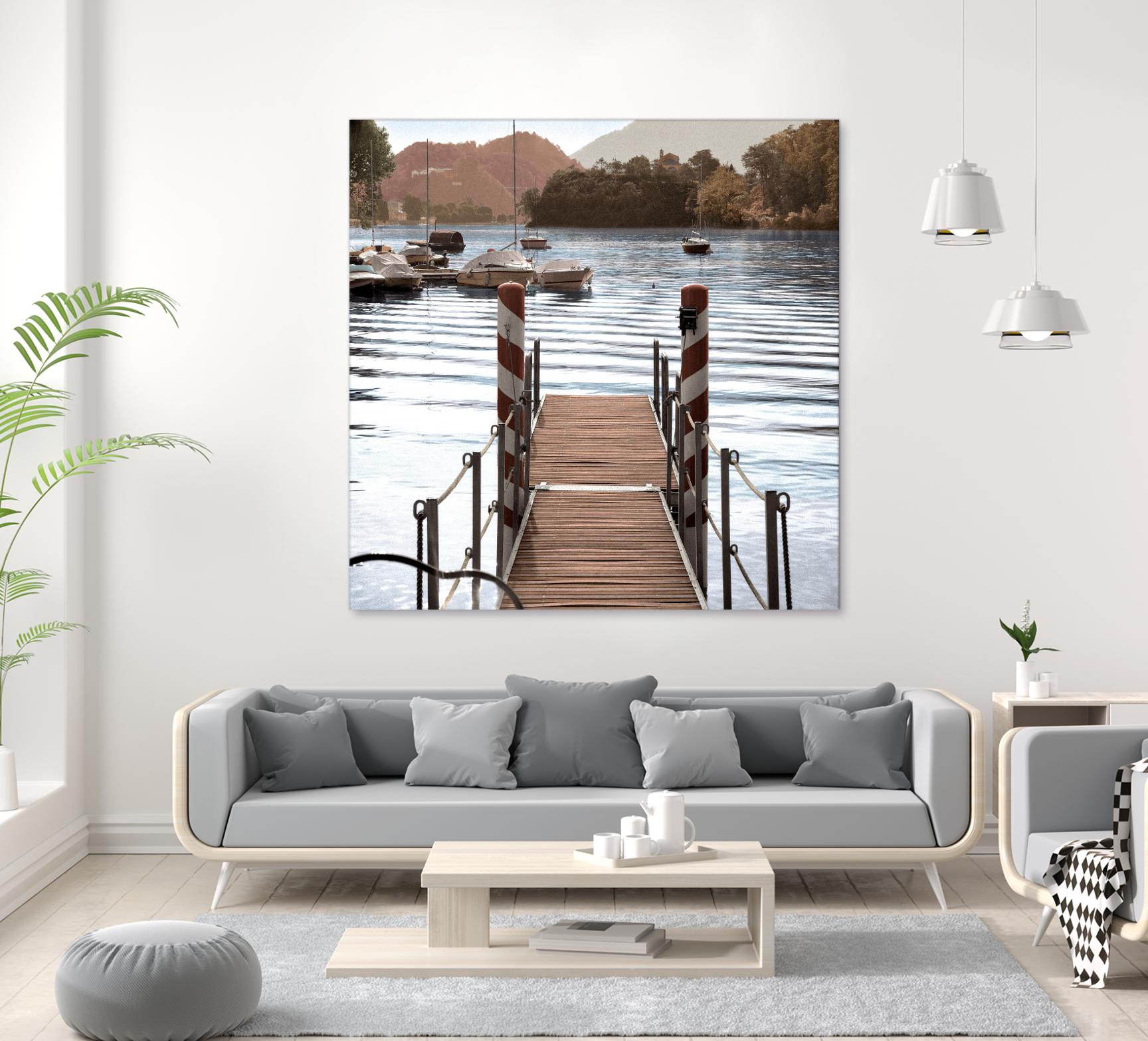 Island Harbor Pier by Alan Blaustein on GIANT ART - multicolor photography; landscapes; coastal