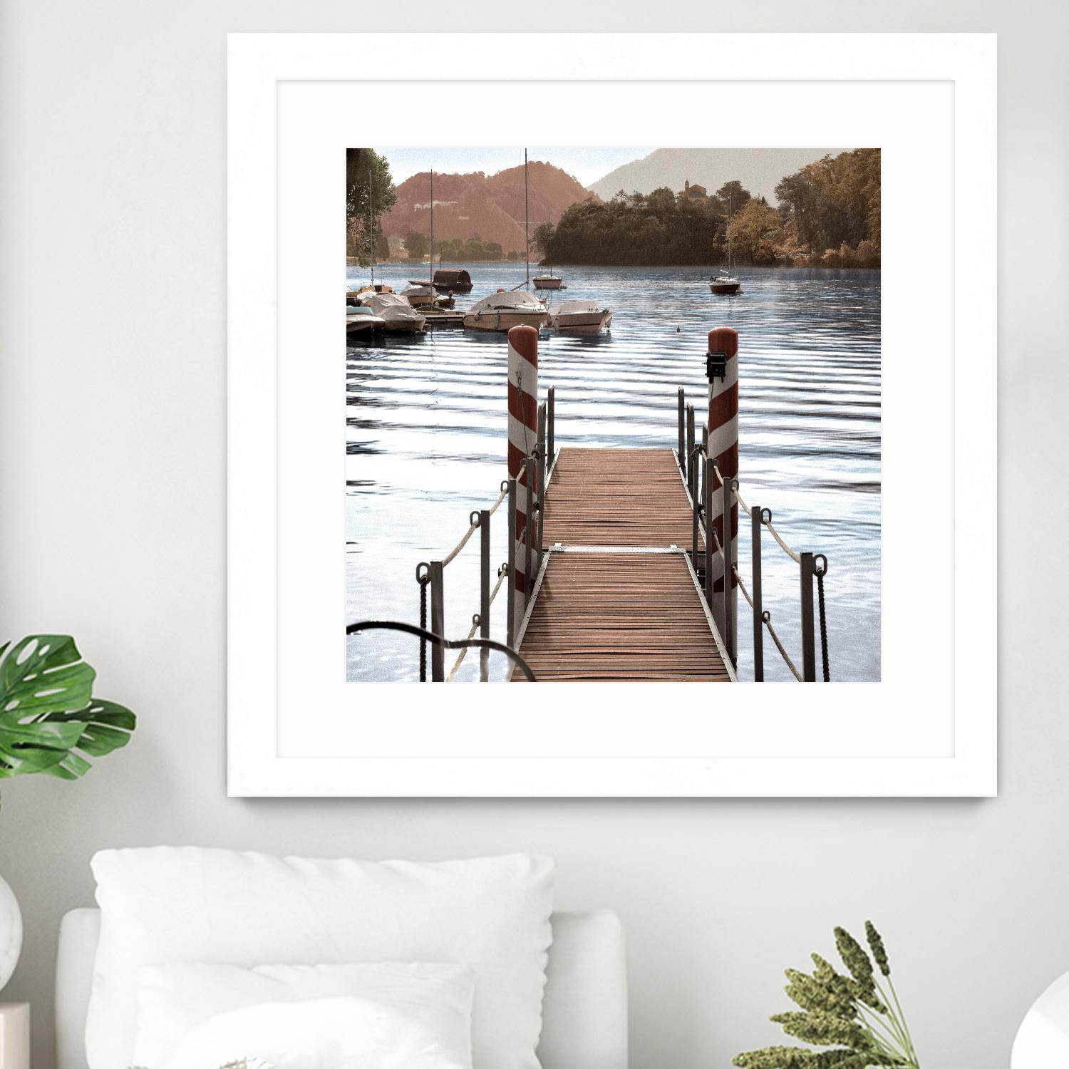 Island Harbor Pier by Alan Blaustein on GIANT ART - multicolor photography; landscapes; coastal
