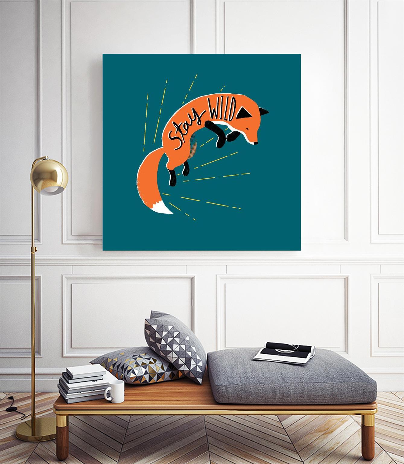 Stay Wild by Michael Buxton on GIANT ART - multicolor urban/pop surrealism; animals; inspirational