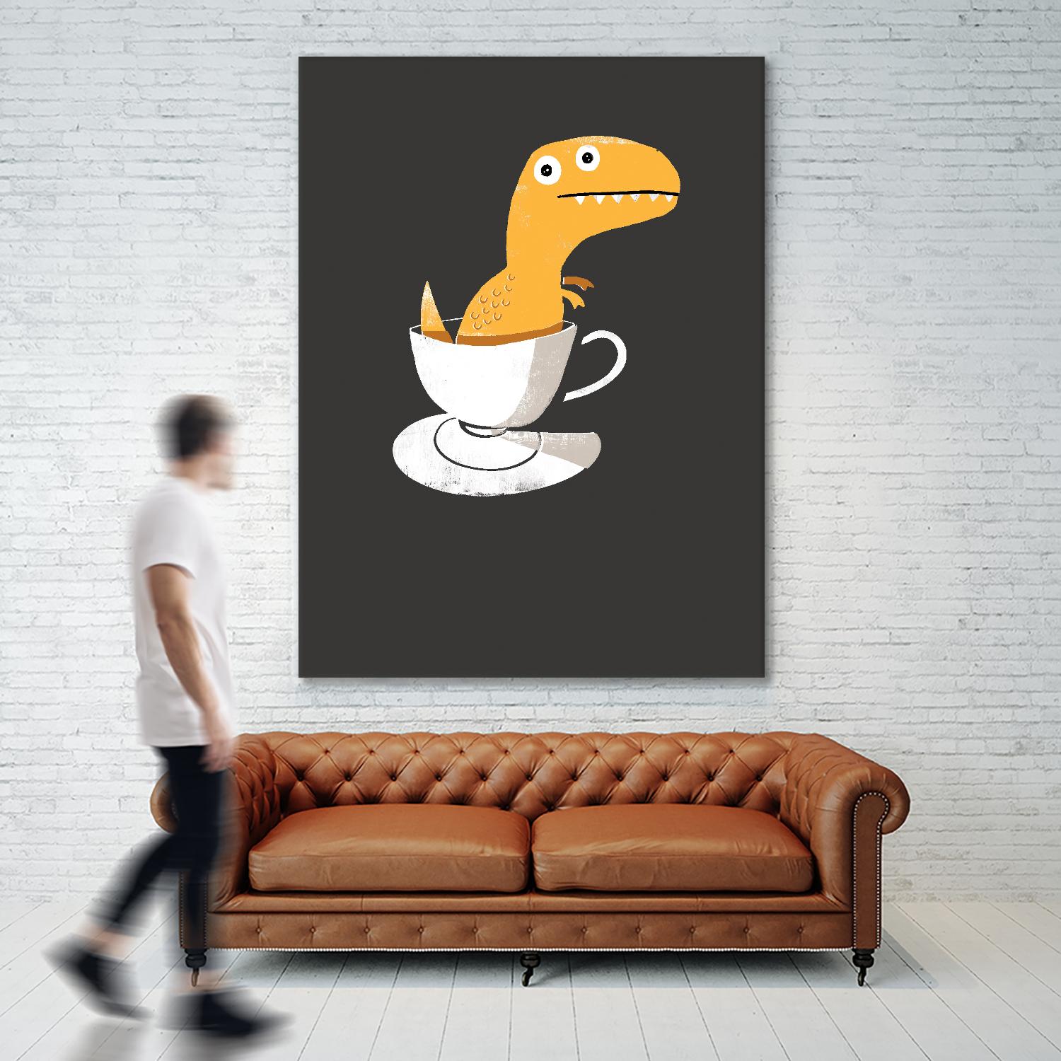 Tea Rex by Michael Buxton on GIANT ART - multicolor urban/pop surrealism; novelty