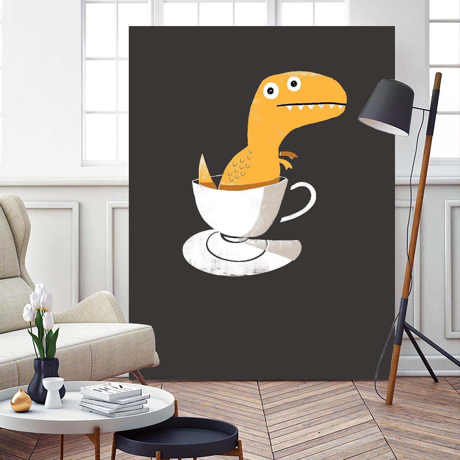 Tea Rex by Michael Buxton on GIANT ART - multicolor urban/pop surrealism; novelty