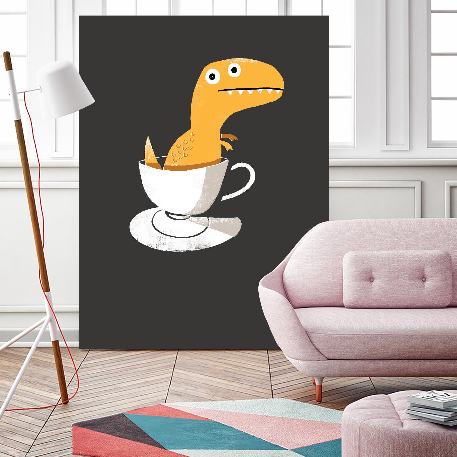 Tea Rex by Michael Buxton on GIANT ART - multicolor urban/pop surrealism; novelty