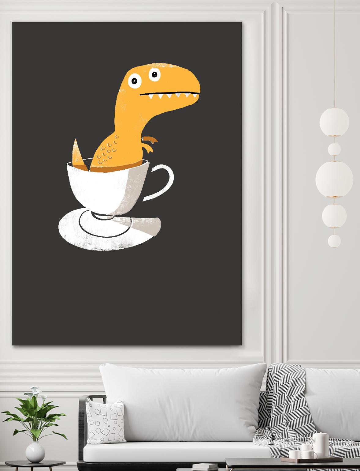 Tea Rex by Michael Buxton on GIANT ART - multicolor urban/pop surrealism; novelty