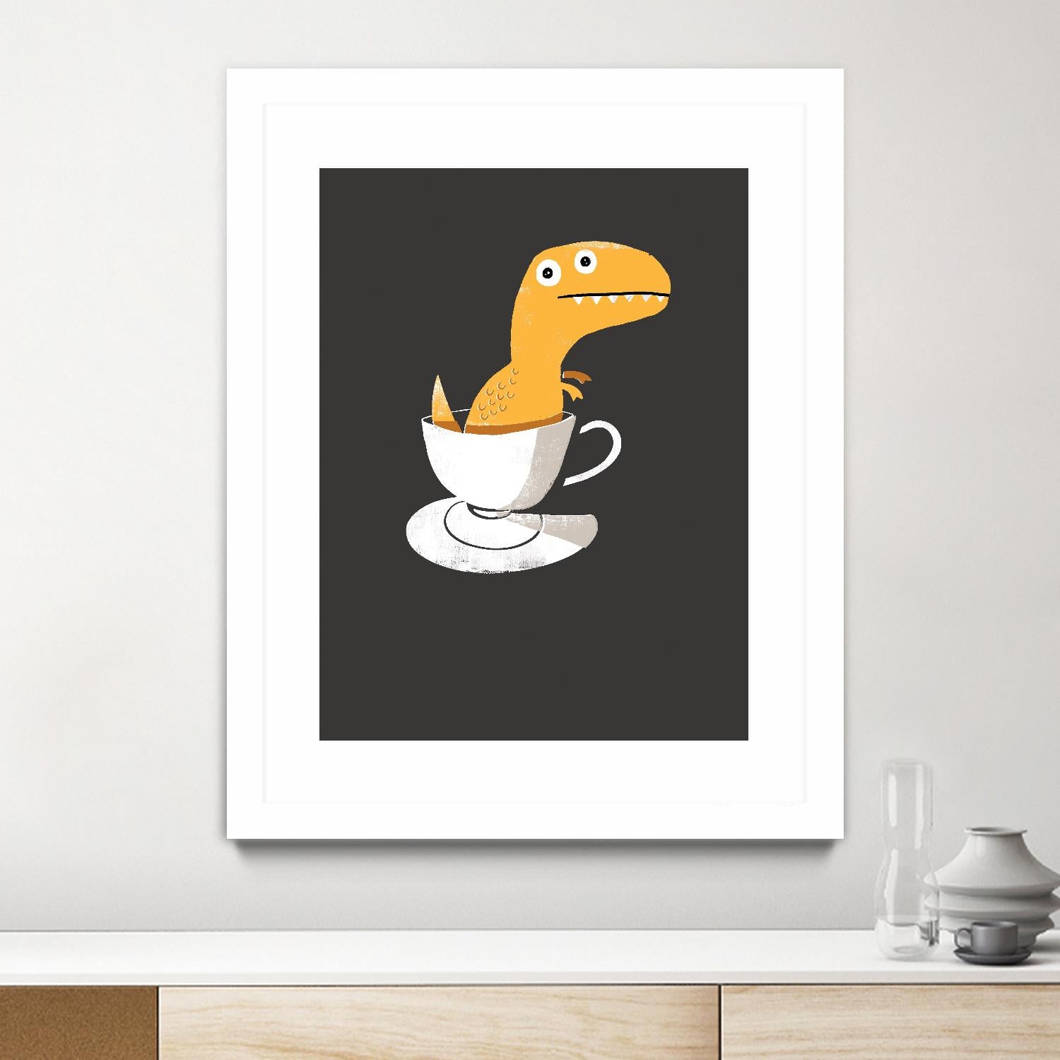Tea Rex by Michael Buxton on GIANT ART - multicolor urban/pop surrealism; novelty