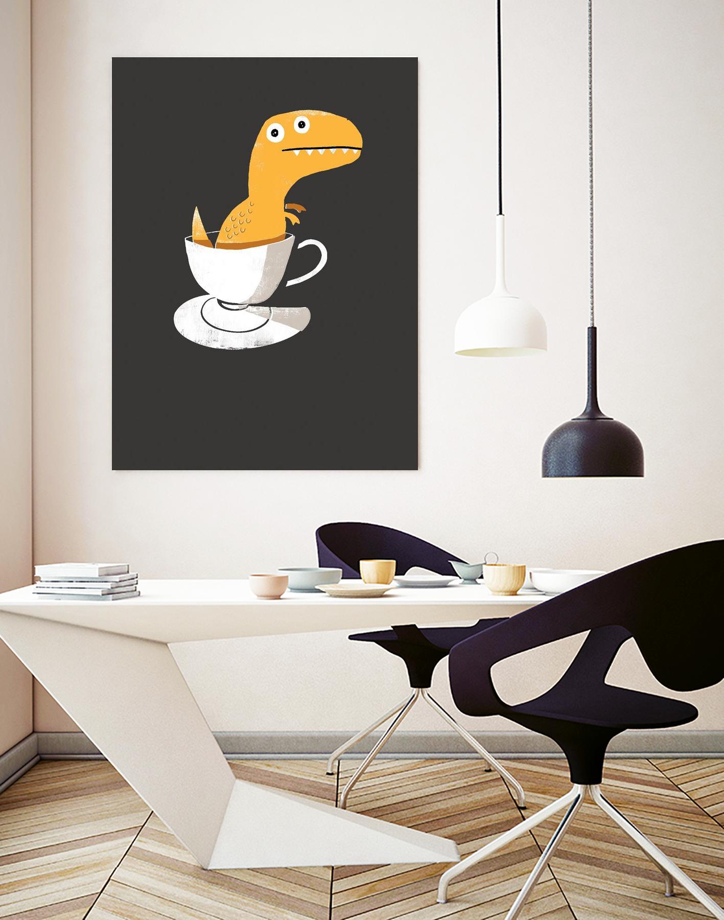 Tea Rex by Michael Buxton on GIANT ART - multicolor urban/pop surrealism; novelty