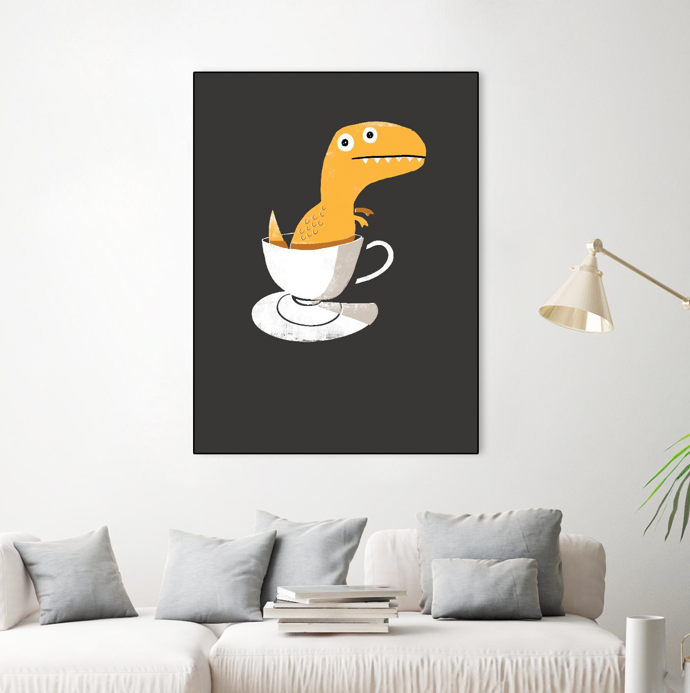 Tea Rex by Michael Buxton on GIANT ART - multicolor urban/pop surrealism; novelty