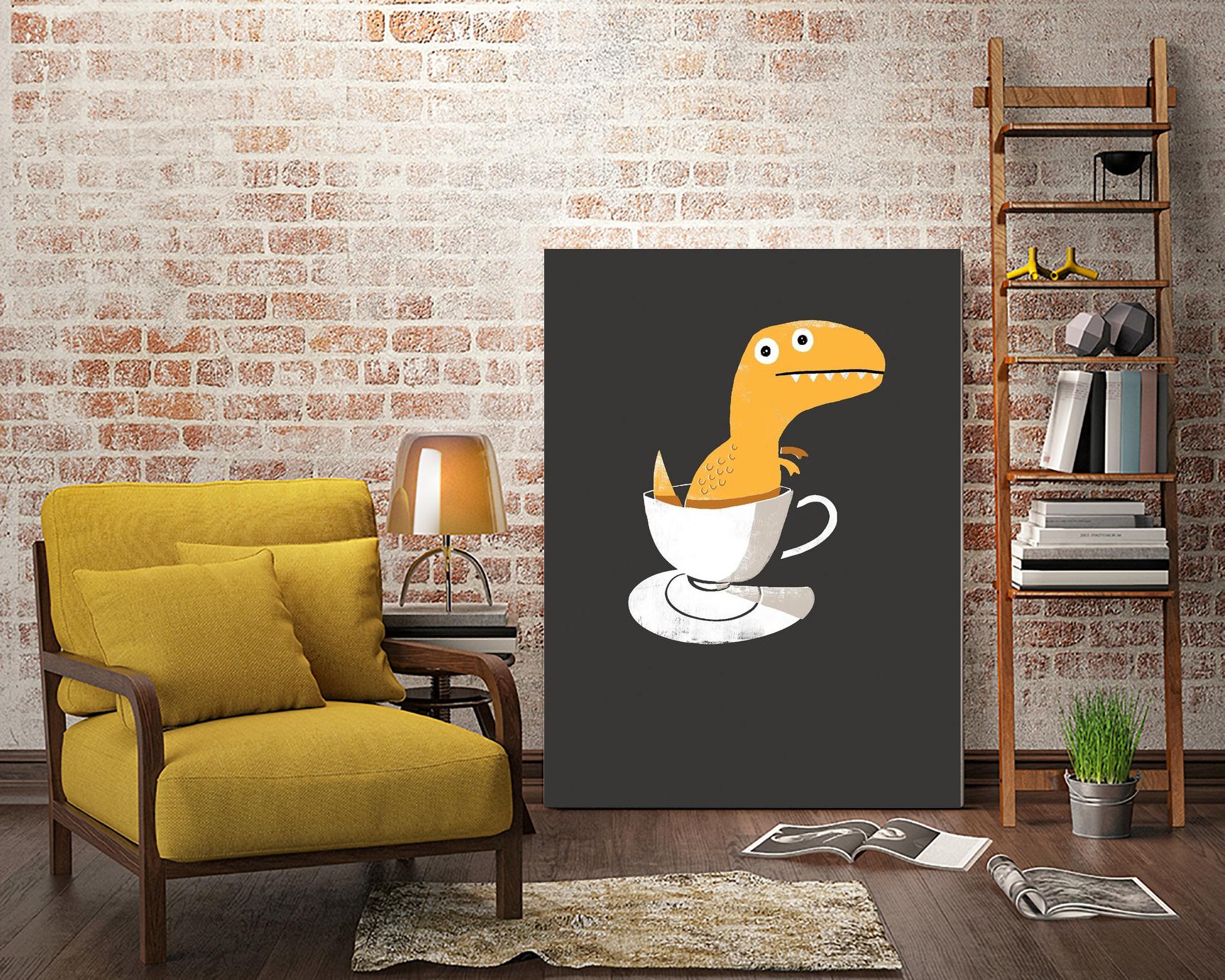 Tea Rex by Michael Buxton on GIANT ART - multicolor urban/pop surrealism; novelty