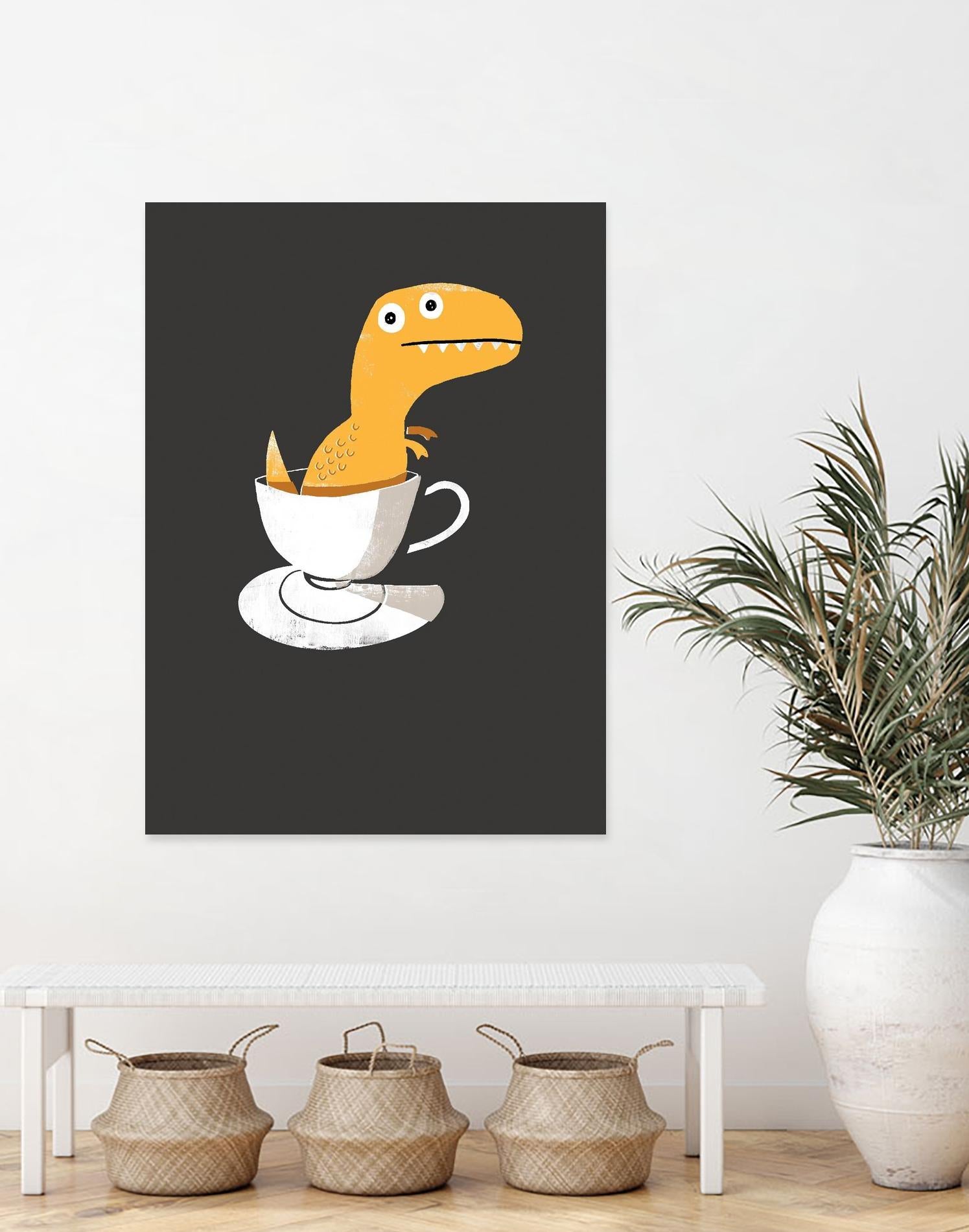 Tea Rex by Michael Buxton on GIANT ART - multicolor urban/pop surrealism; novelty