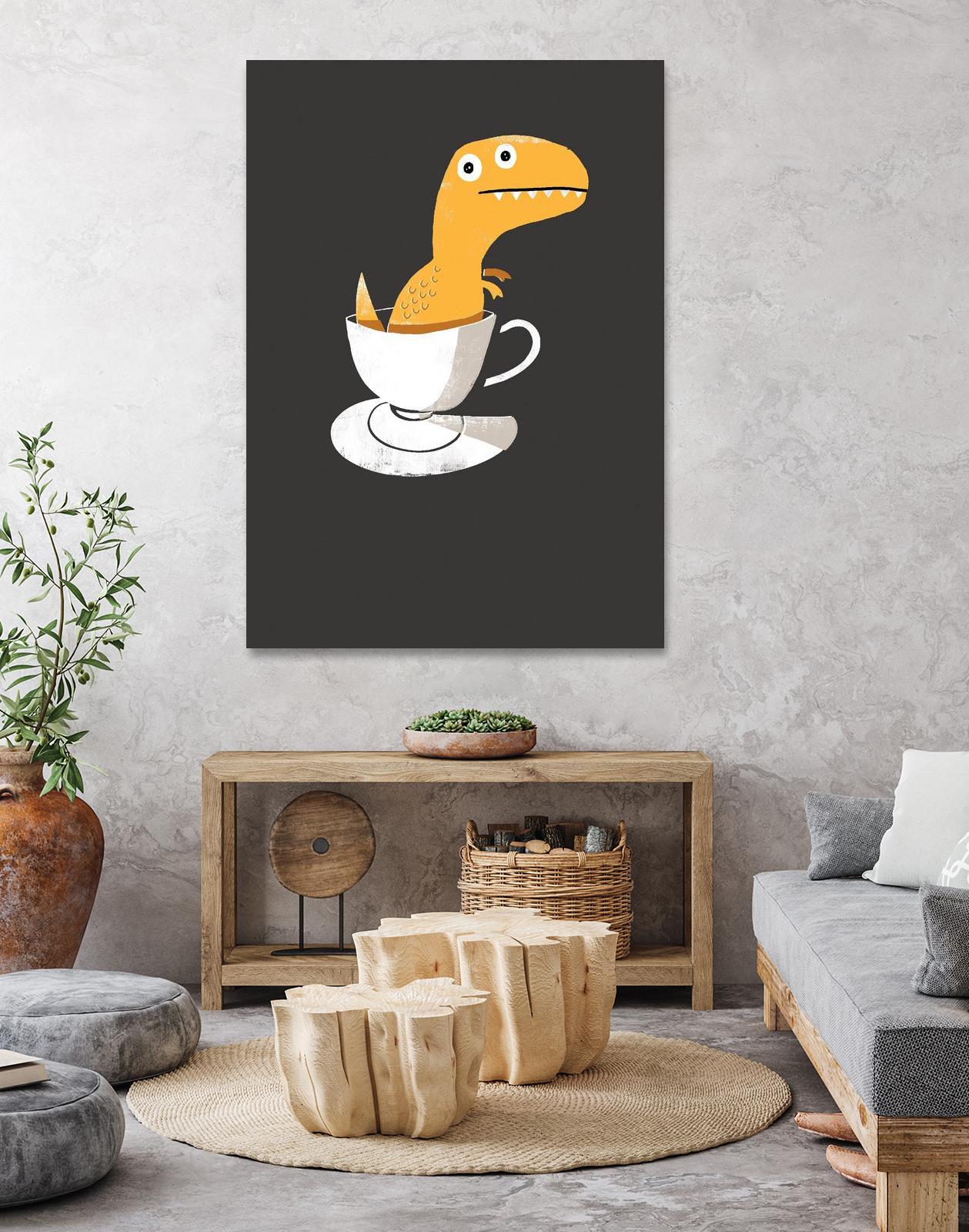 Tea Rex by Michael Buxton on GIANT ART - multicolor urban/pop surrealism; novelty