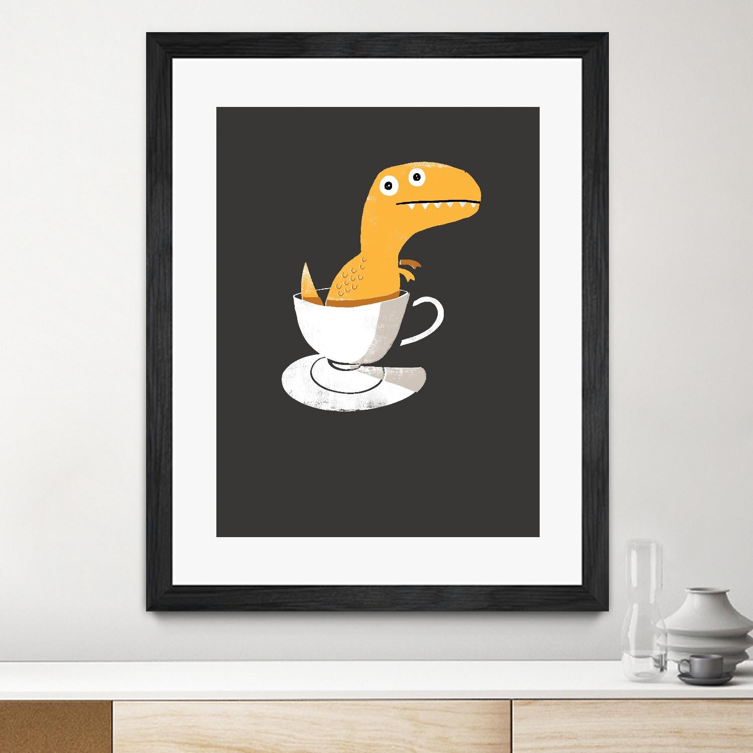 Tea Rex by Michael Buxton on GIANT ART - multicolor urban/pop surrealism; novelty