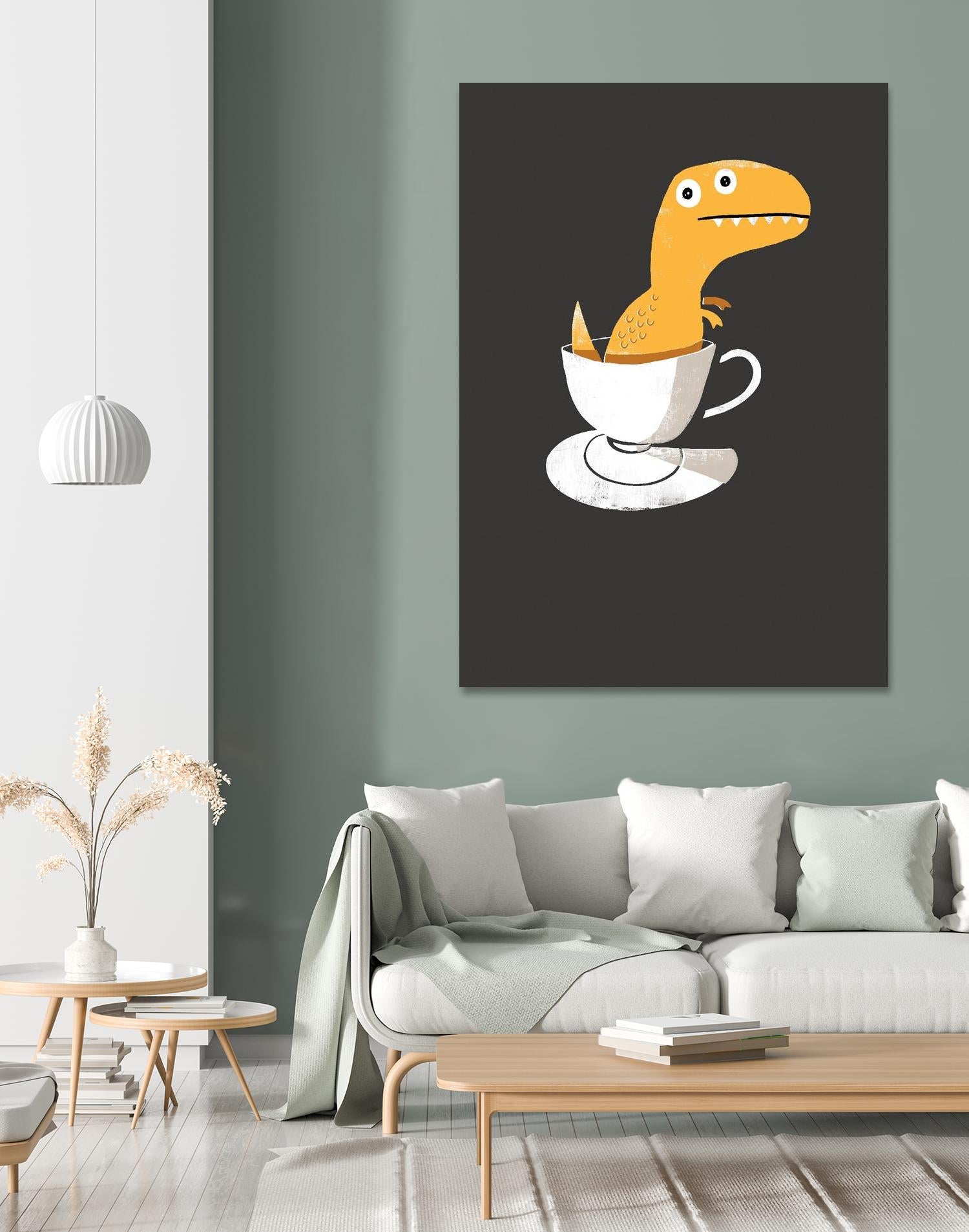 Tea Rex by Michael Buxton on GIANT ART - multicolor urban/pop surrealism; novelty