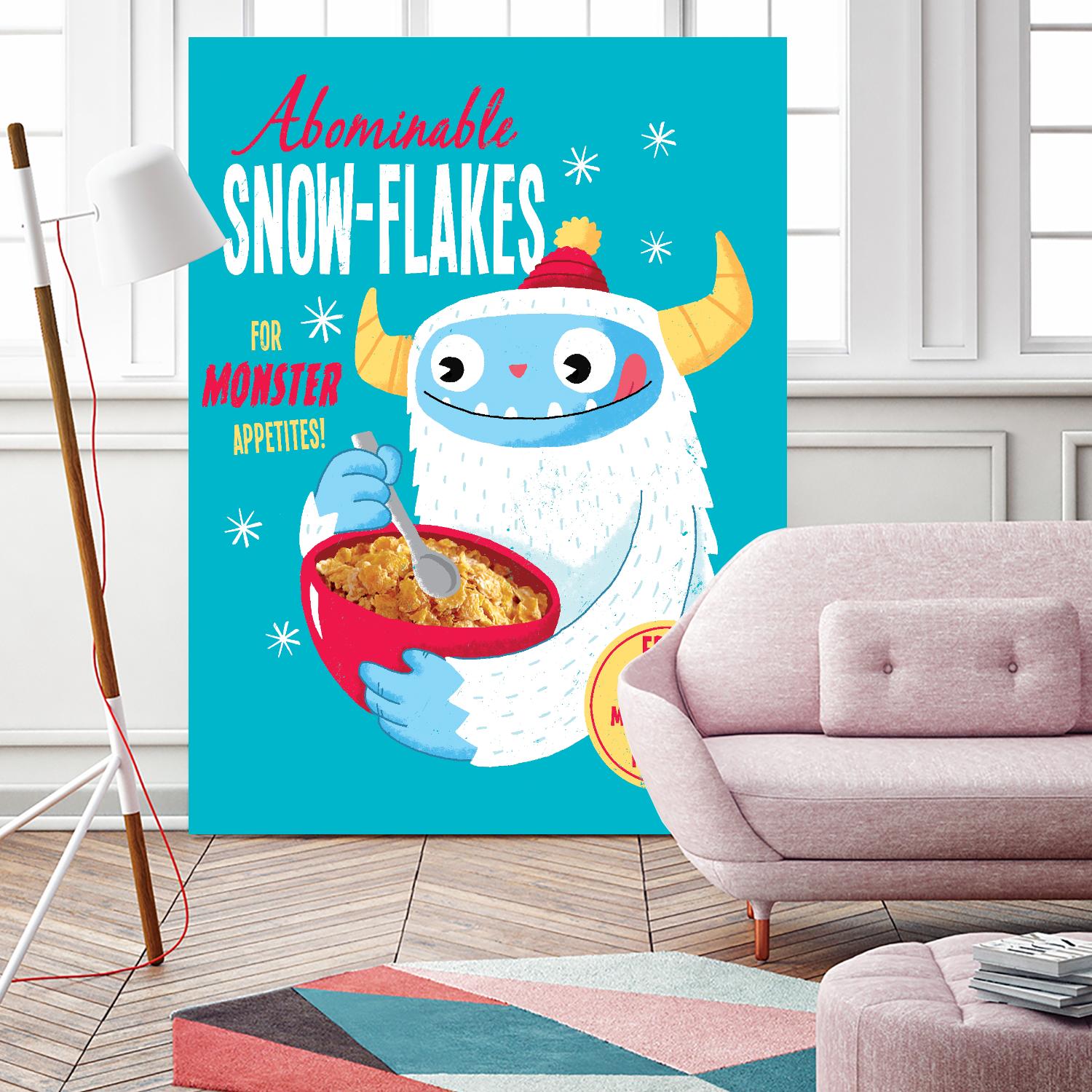 Abominable Snowflakes by Michael Buxton on GIANT ART - multicolor urban/pop surrealism; novelty; children; cuisine