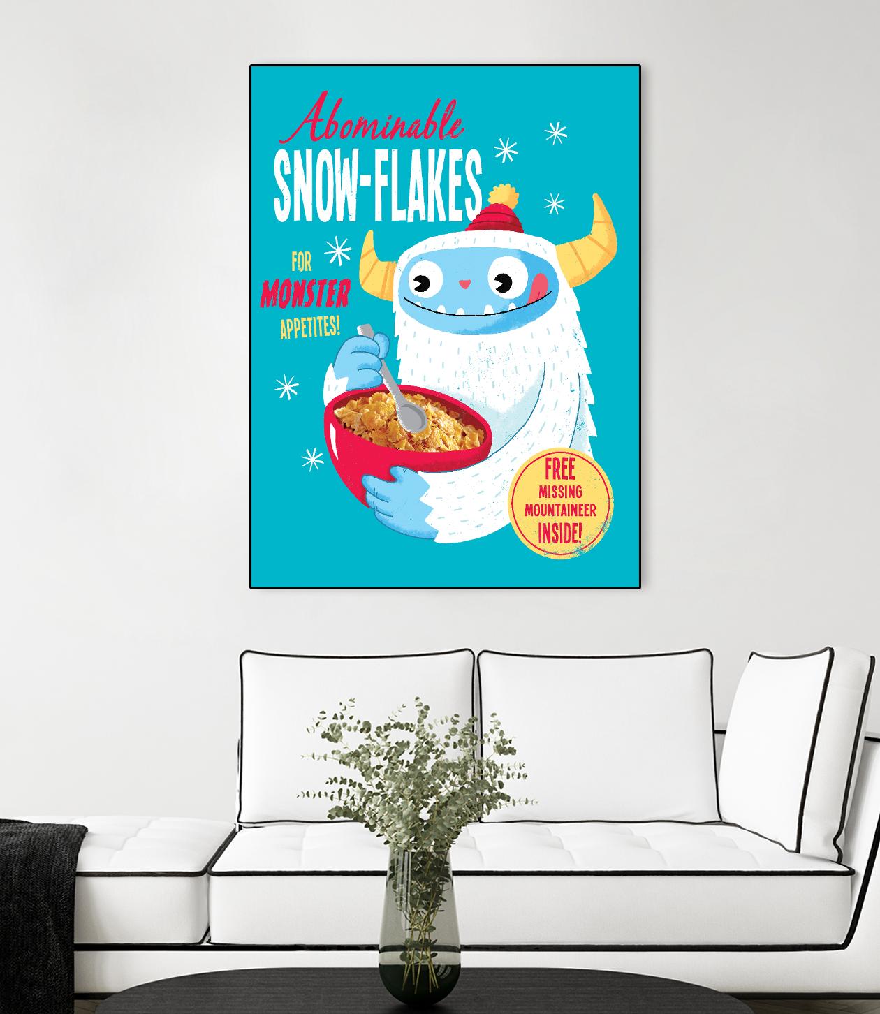 Abominable Snowflakes by Michael Buxton on GIANT ART - multicolor urban/pop surrealism; novelty; children; cuisine