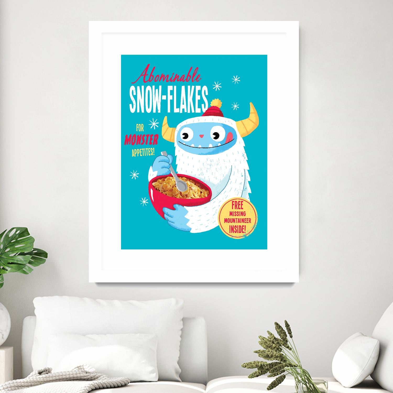 Abominable Snowflakes by Michael Buxton on GIANT ART - multicolor urban/pop surrealism; novelty; children; cuisine