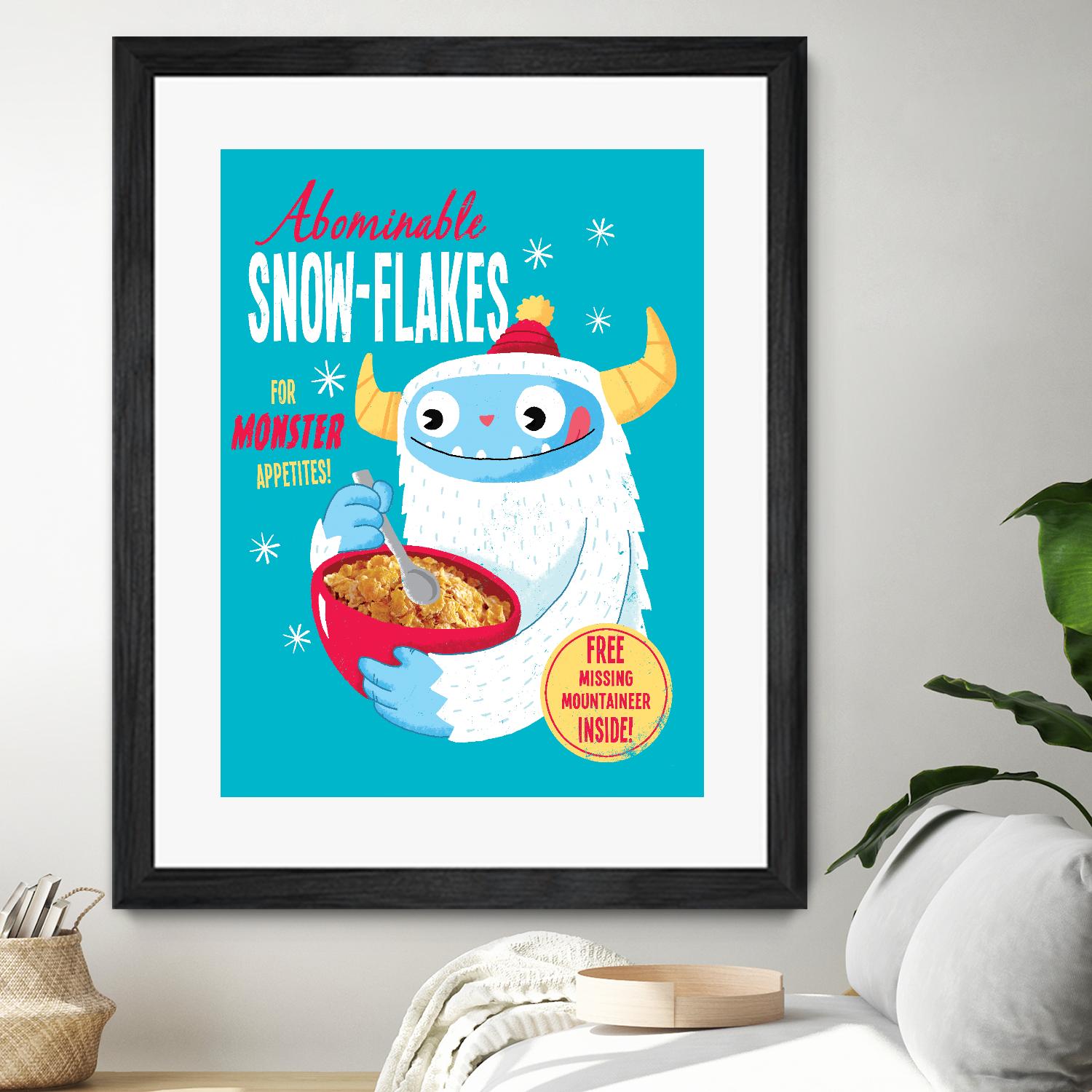 Abominable Snowflakes by Michael Buxton on GIANT ART - multicolor urban/pop surrealism; novelty; children; cuisine