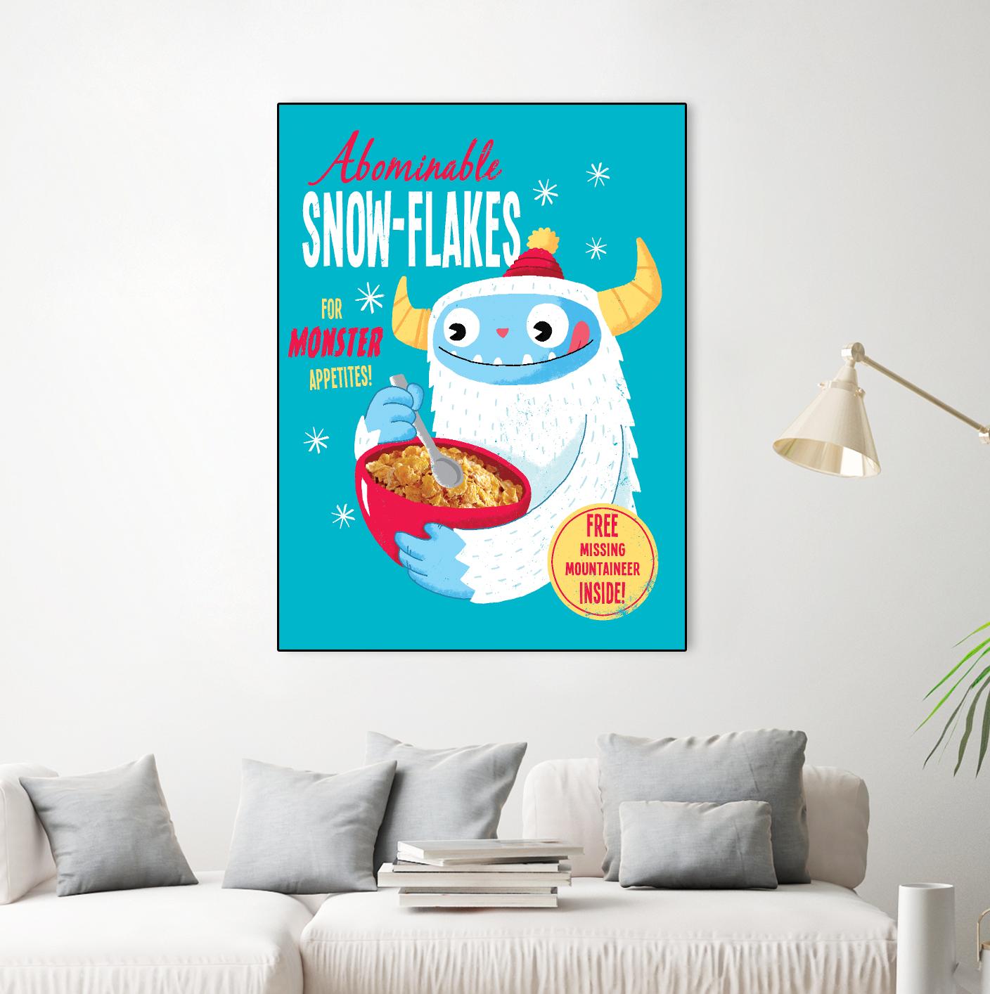 Abominable Snowflakes by Michael Buxton on GIANT ART - multicolor urban/pop surrealism; novelty; children; cuisine