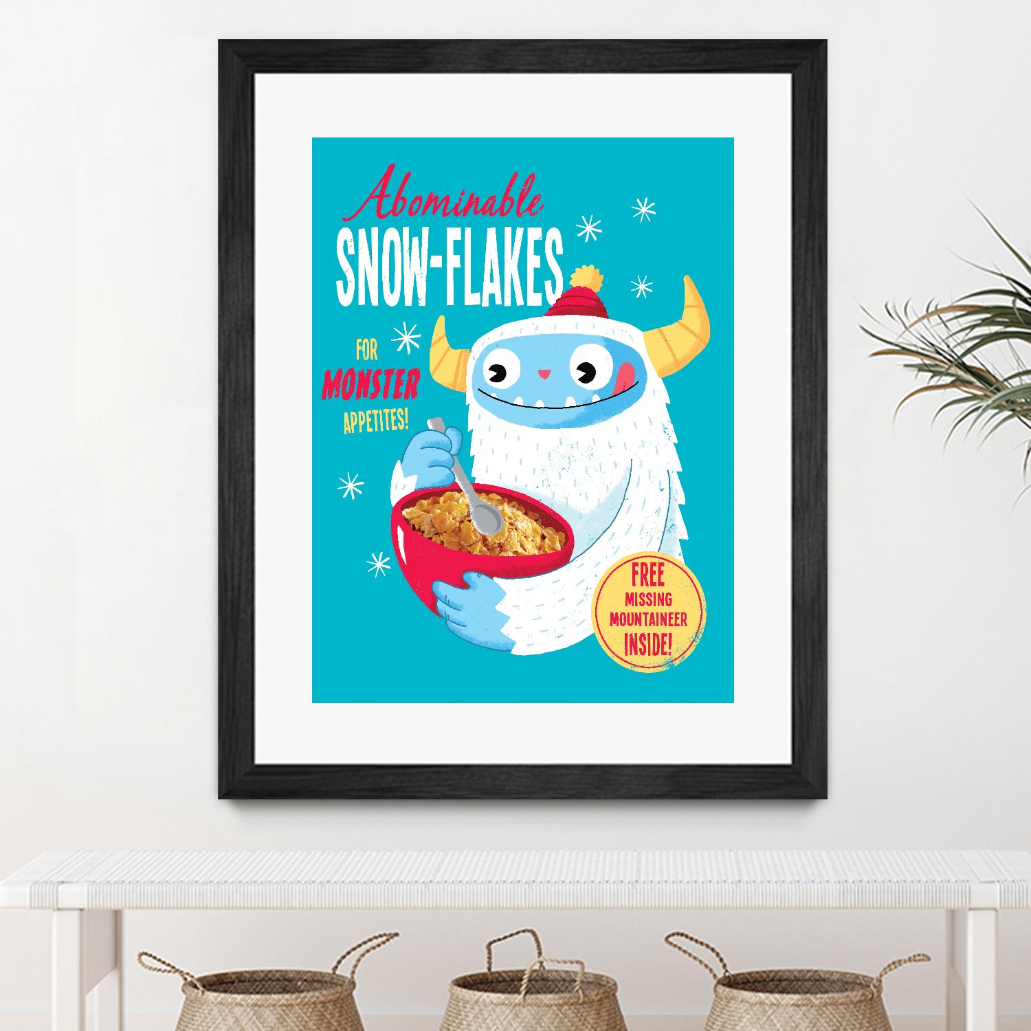 Abominable Snowflakes by Michael Buxton on GIANT ART - multicolor urban/pop surrealism; novelty; children; cuisine