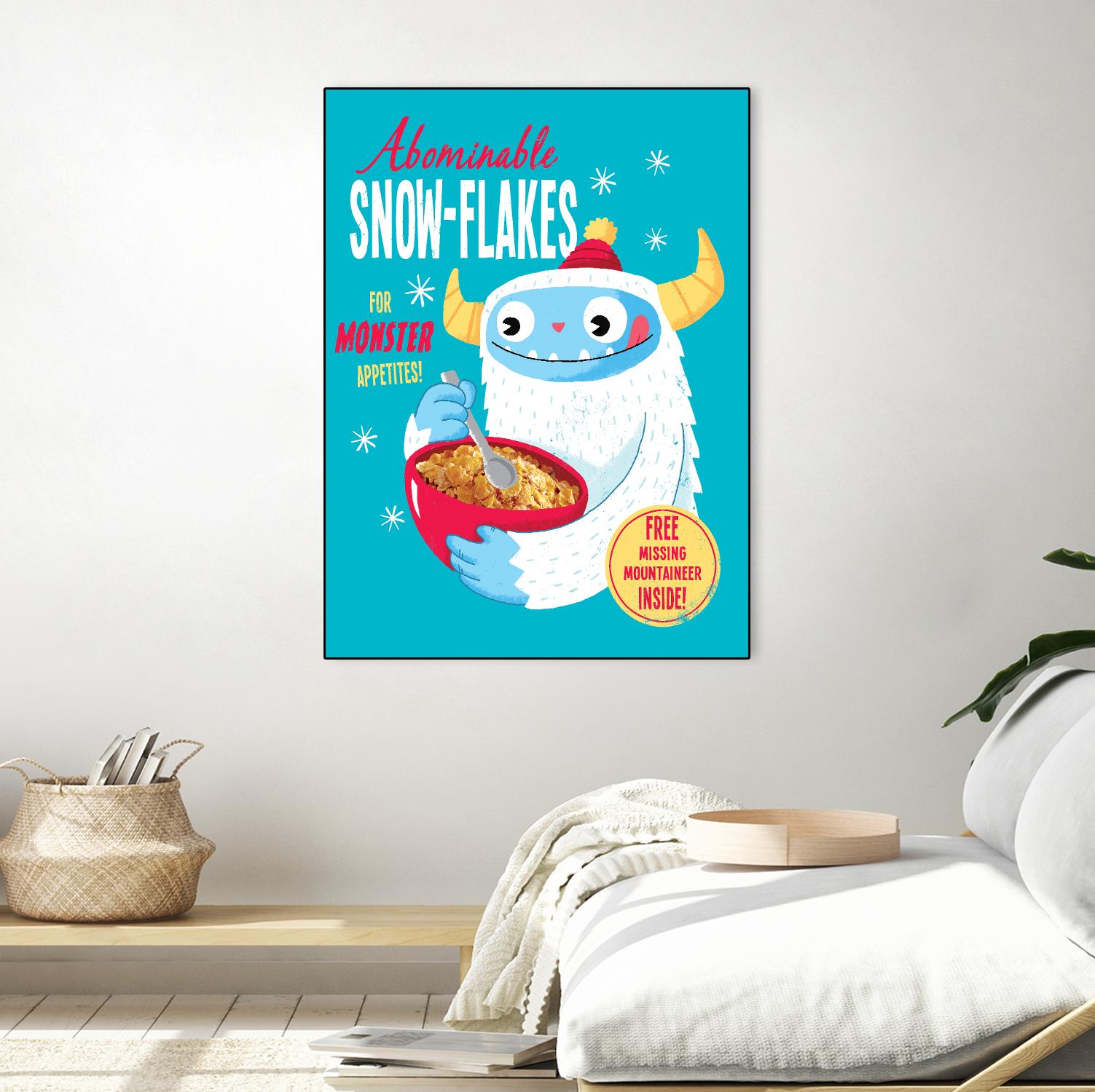 Abominable Snowflakes by Michael Buxton on GIANT ART - multicolor urban/pop surrealism; novelty; children; cuisine