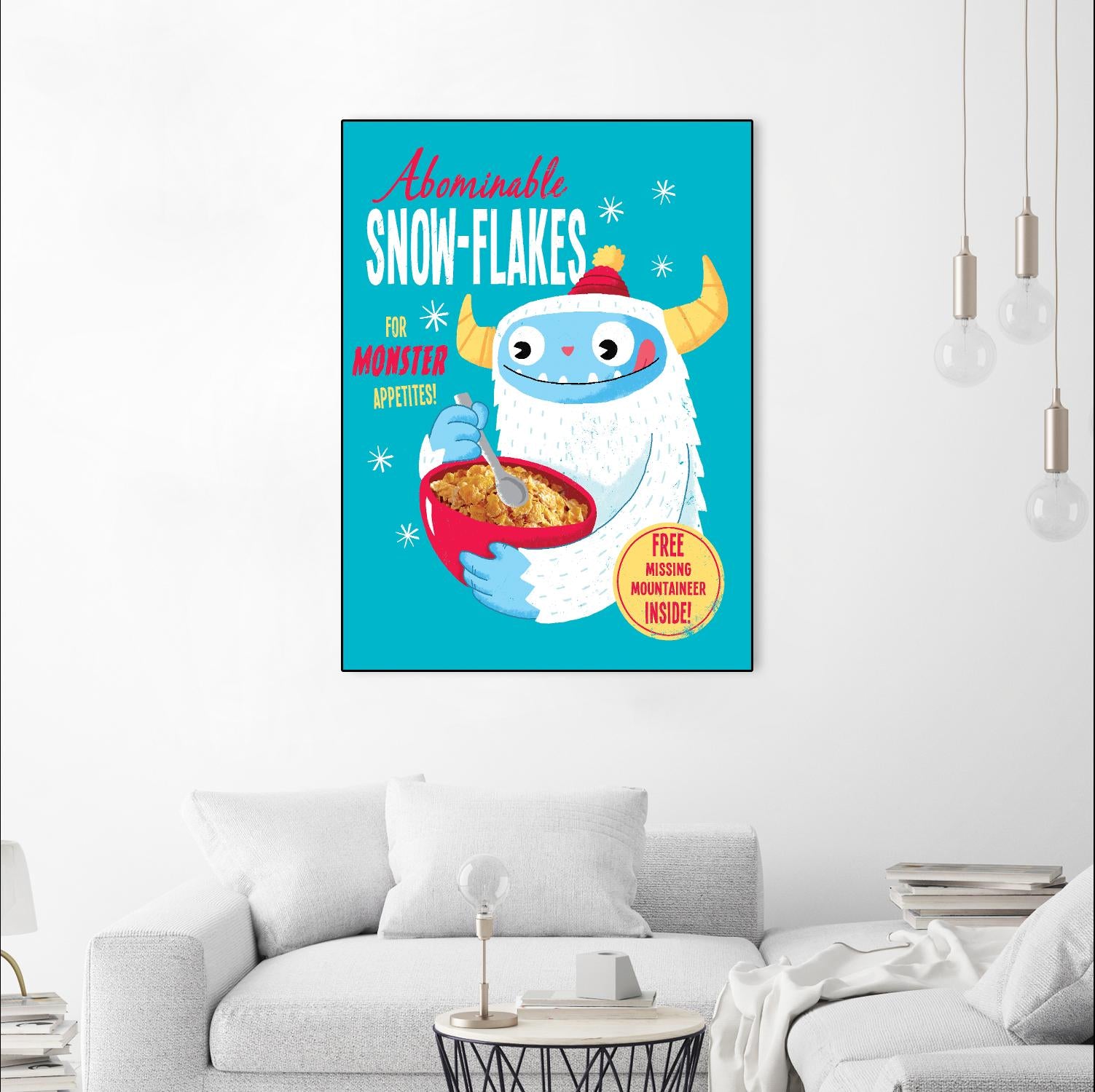 Abominable Snowflakes by Michael Buxton on GIANT ART - multicolor urban/pop surrealism; novelty; children; cuisine