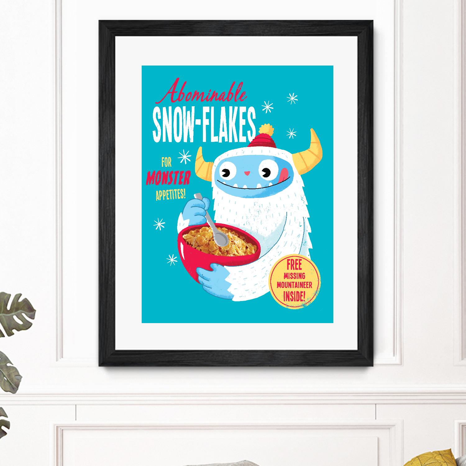 Abominable Snowflakes by Michael Buxton on GIANT ART - multicolor urban/pop surrealism; novelty; children; cuisine
