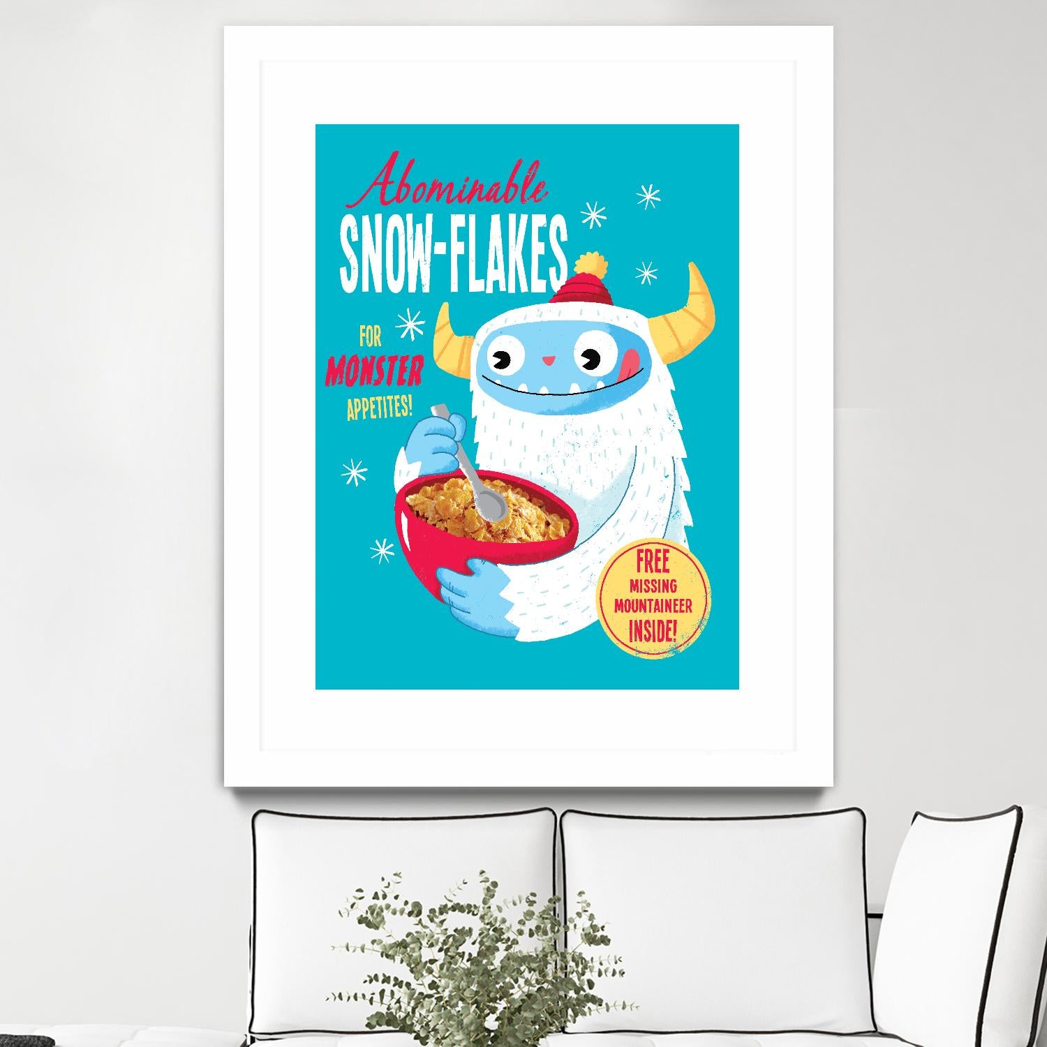 Abominable Snowflakes by Michael Buxton on GIANT ART - multicolor urban/pop surrealism; novelty; children; cuisine