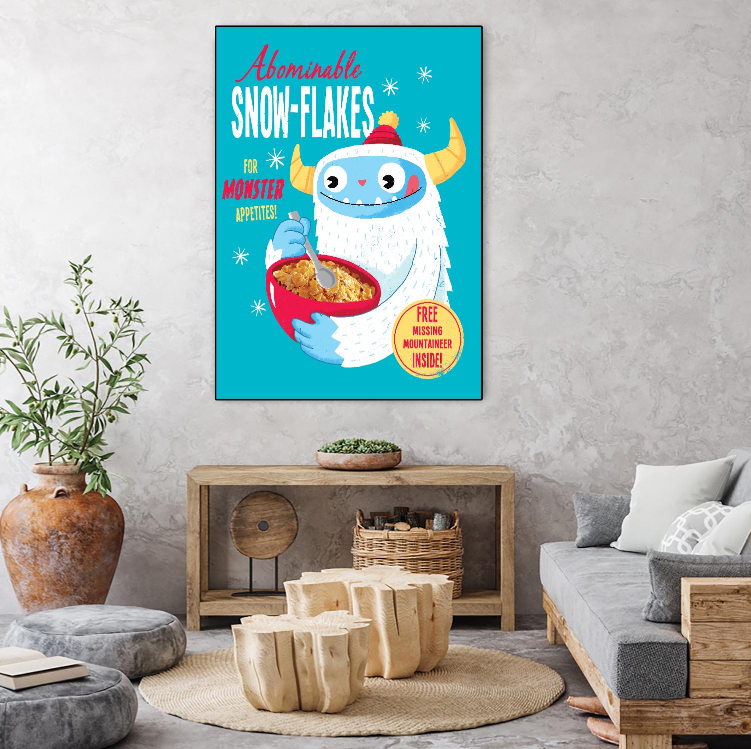 Abominable Snowflakes by Michael Buxton on GIANT ART - multicolor urban/pop surrealism; novelty; children; cuisine