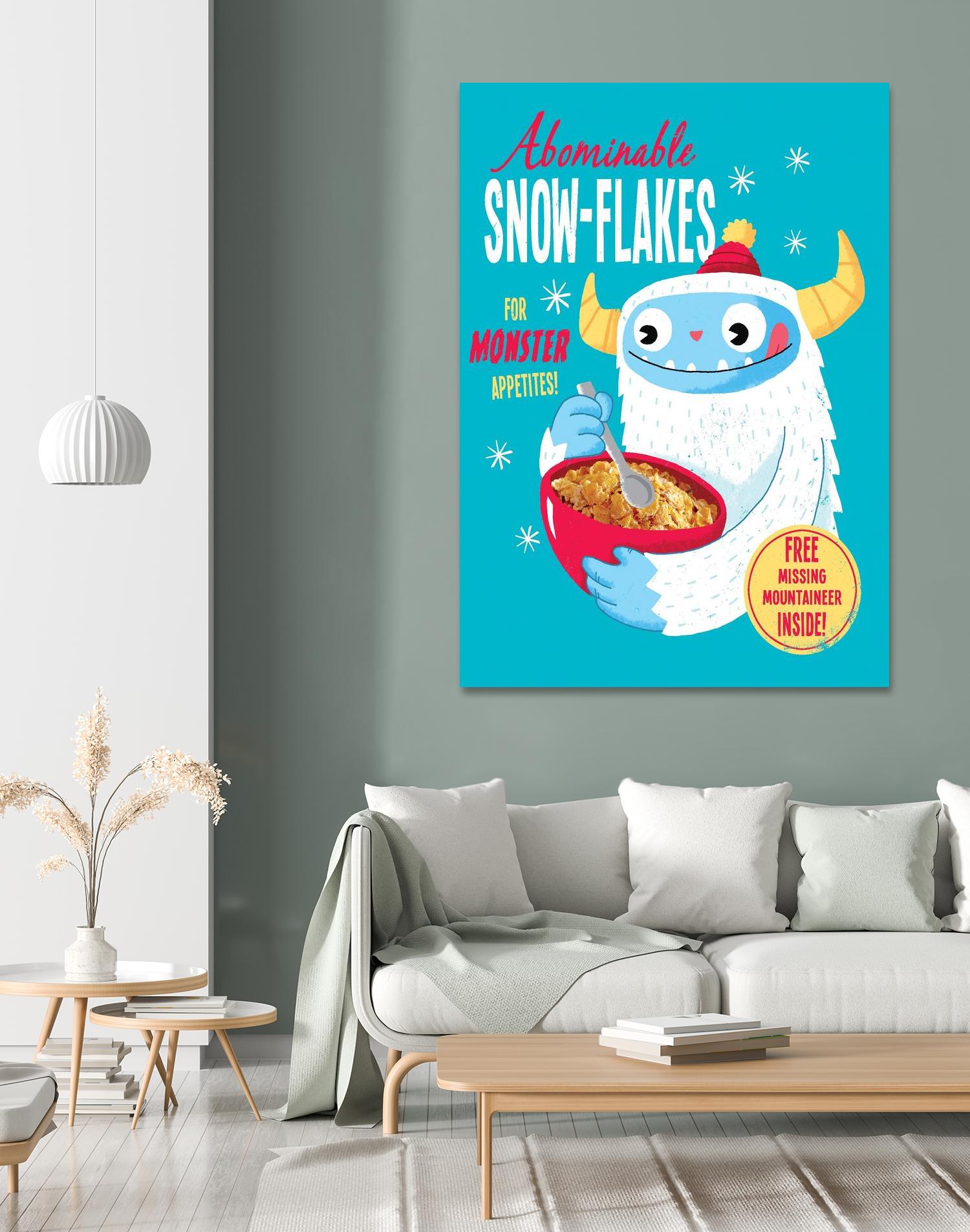 Abominable Snowflakes by Michael Buxton on GIANT ART - multicolor urban/pop surrealism; novelty; children; cuisine