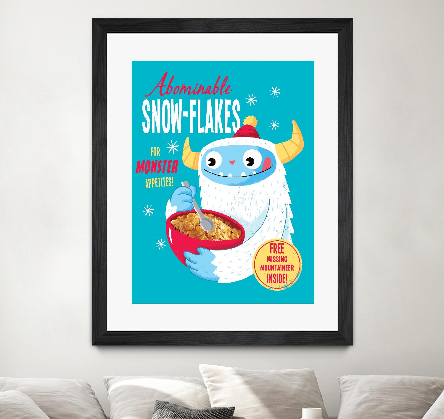 Abominable Snowflakes by Michael Buxton on GIANT ART - multicolor urban/pop surrealism; novelty; children; cuisine