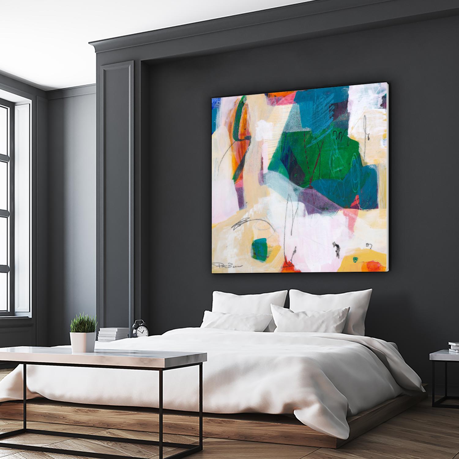 Oide 4 by Pamela K Beer on GIANT ART - yellow,blue abstracts, contemporary