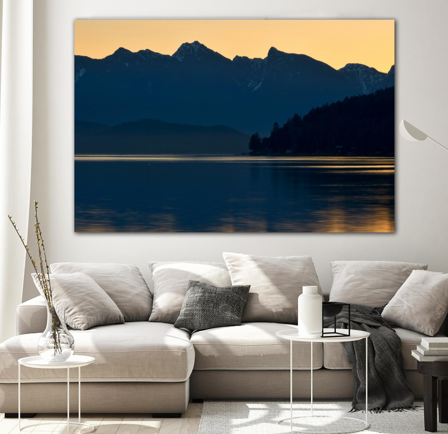 Peaceful Majesty by Chuck Burdick on GIANT ART - black,white landscapes, photography, lakes, mountains, sunrises/sunsets