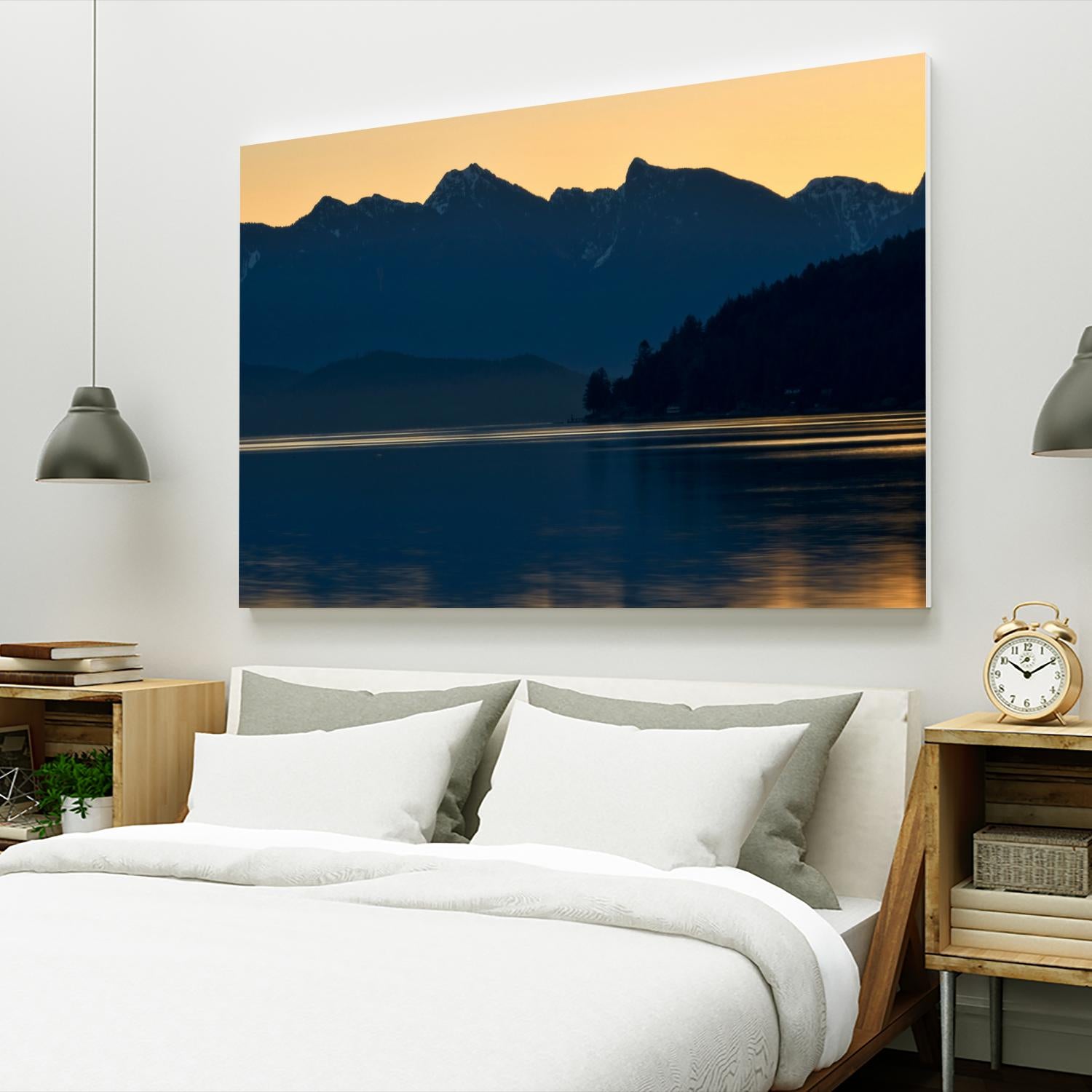 Peaceful Majesty by Chuck Burdick on GIANT ART - black,white landscapes, photography, lakes, mountains, sunrises/sunsets