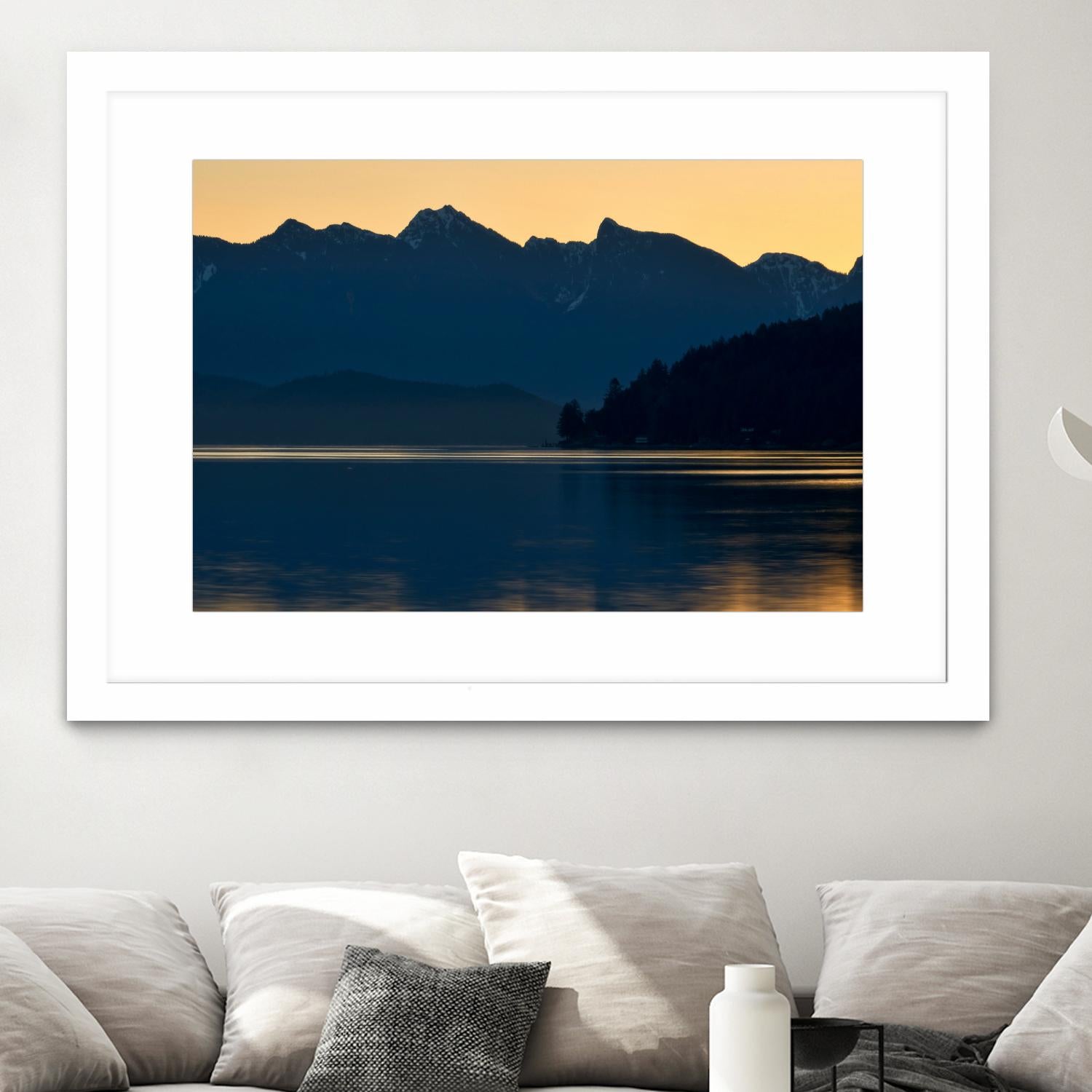 Peaceful Majesty by Chuck Burdick on GIANT ART - black,white landscapes, photography, lakes, mountains, sunrises/sunsets