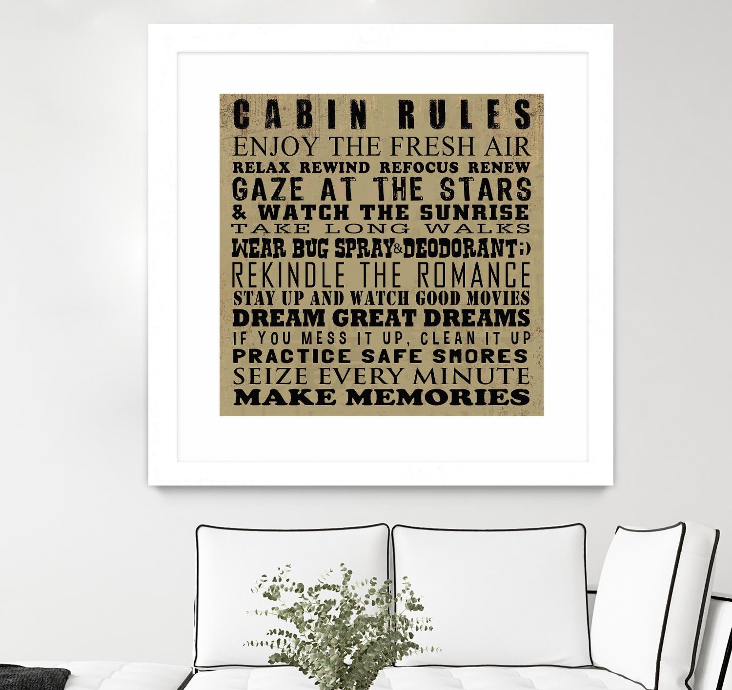 Cabin Rules by Jim Baldwin on GIANT ART - multicolor inspirational