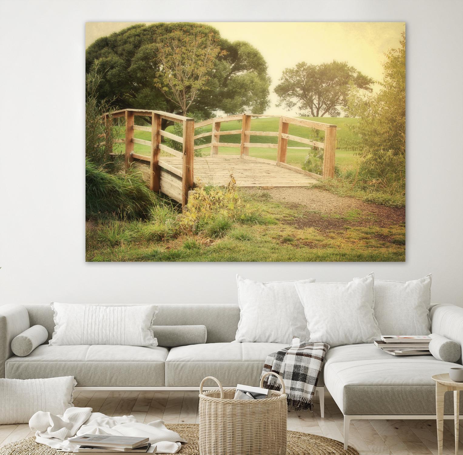 Sunday Stroll by Sylvia Coomes on GIANT ART - beige landscape