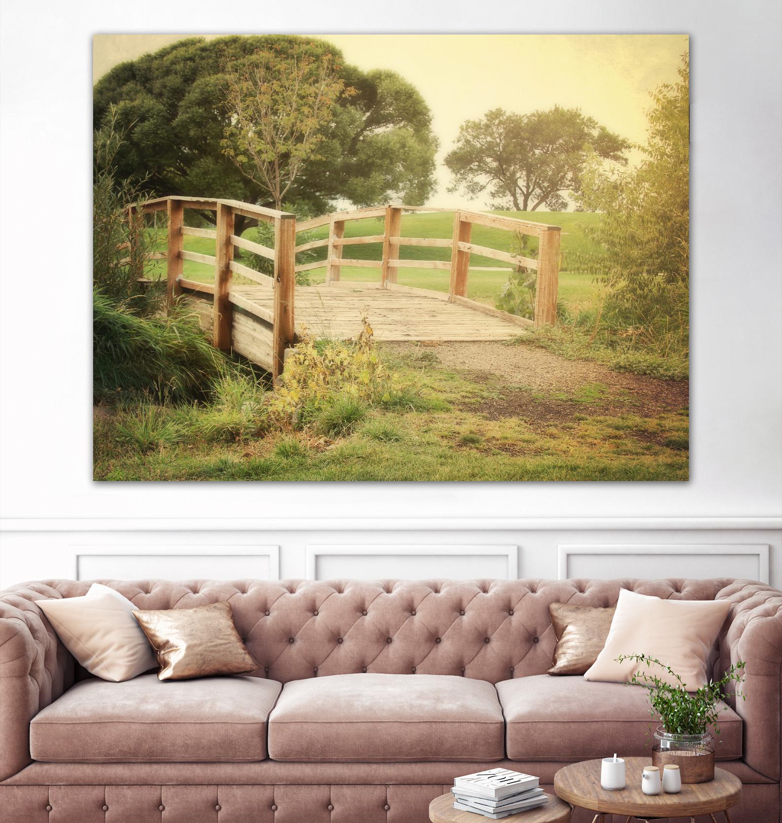 Sunday Stroll by Sylvia Coomes on GIANT ART - beige landscape