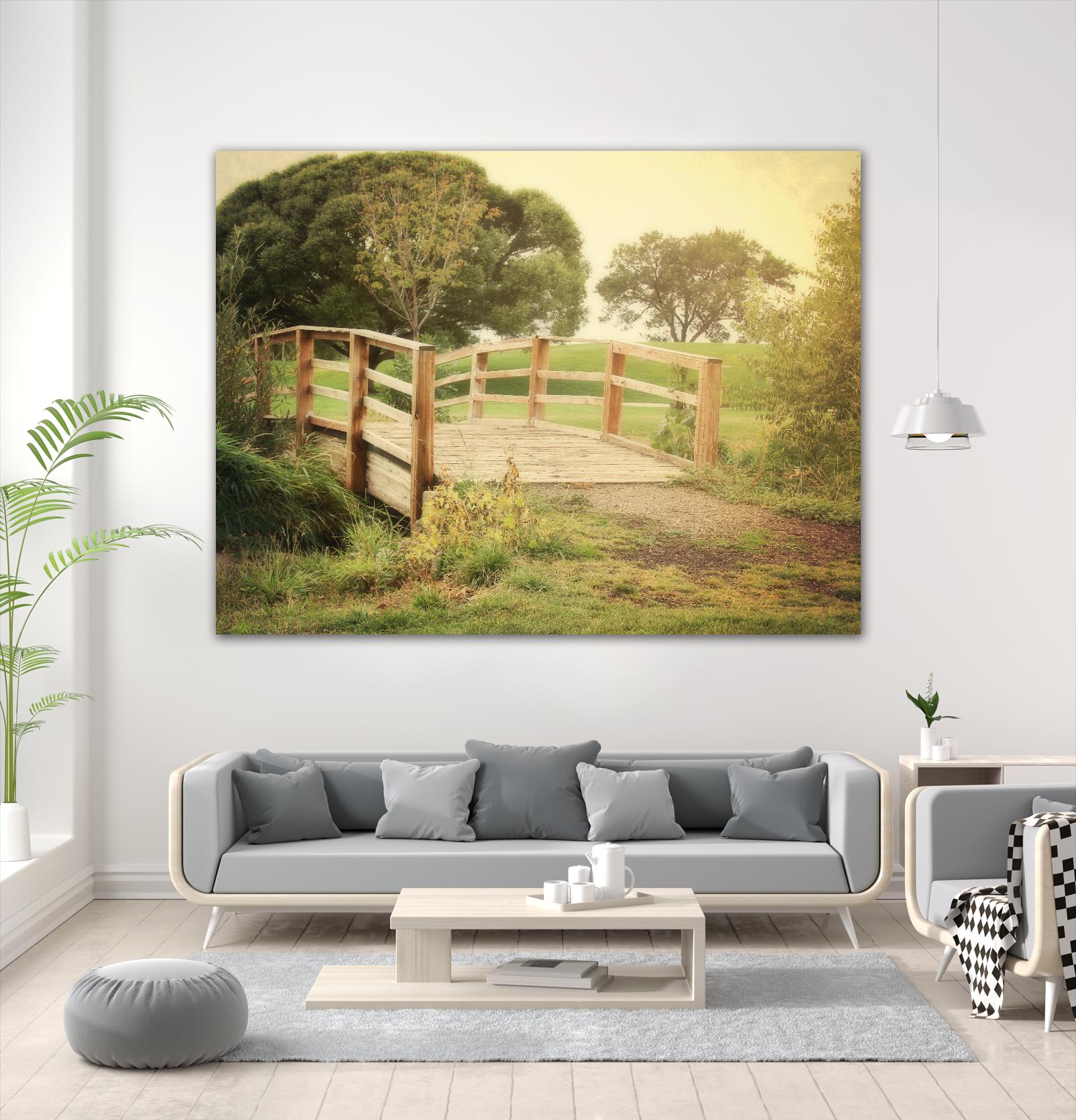 Sunday Stroll by Sylvia Coomes on GIANT ART - beige landscape