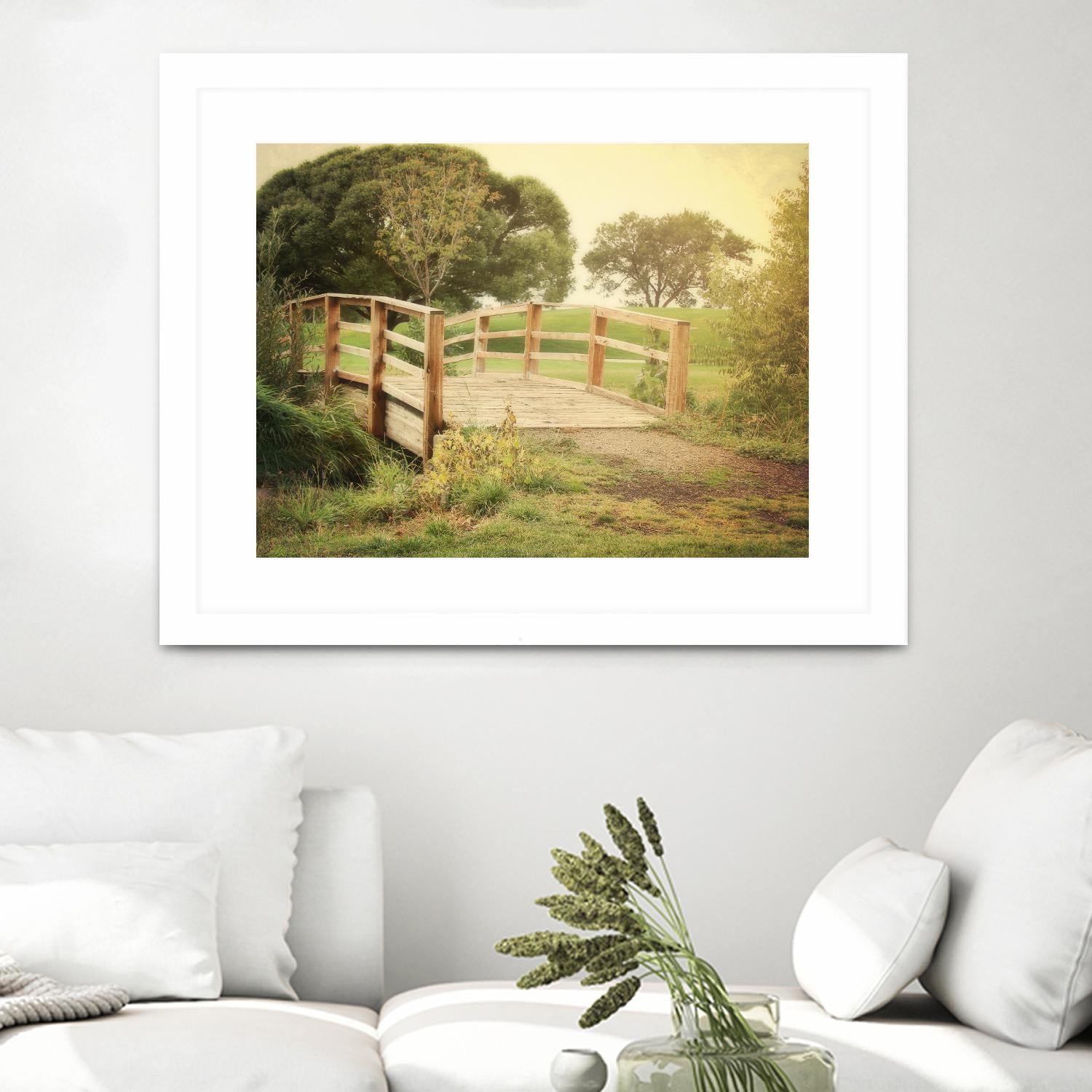 Sunday Stroll by Sylvia Coomes on GIANT ART - beige landscape