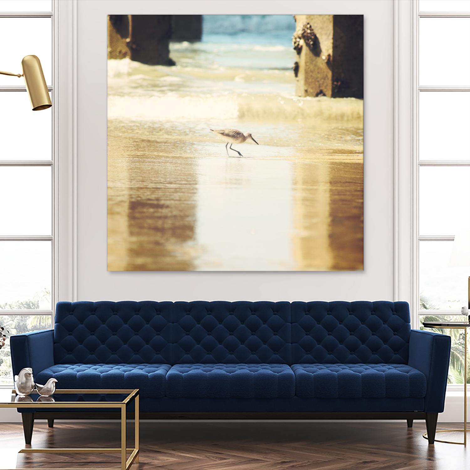 Walking on the Beach by Sylvia Coomes on GIANT ART - brown nautical