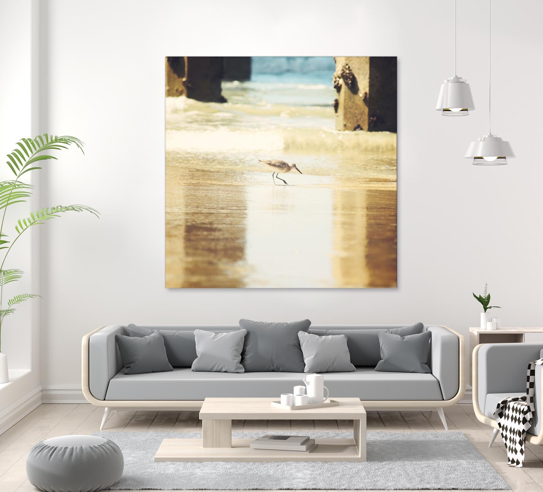 Walking on the Beach by Sylvia Coomes on GIANT ART - brown nautical