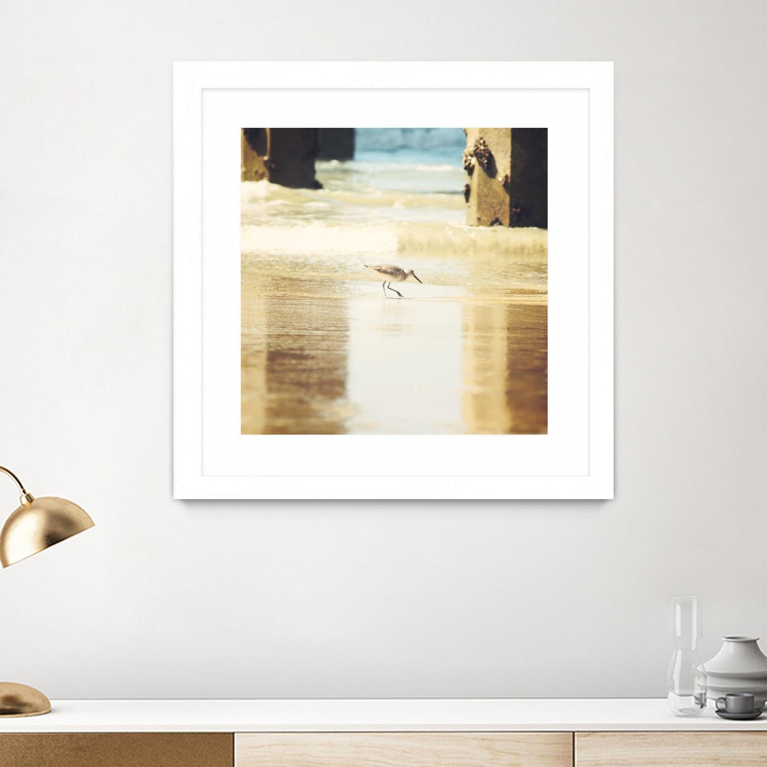 Walking on the Beach by Sylvia Coomes on GIANT ART - brown nautical