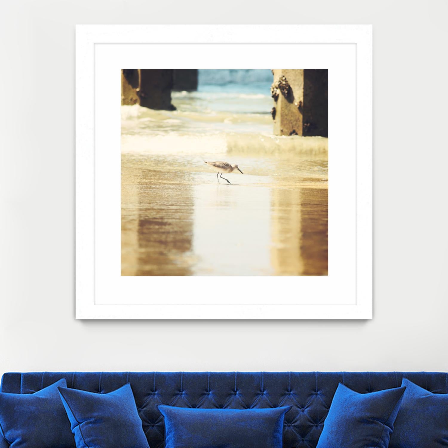 Walking on the Beach by Sylvia Coomes on GIANT ART - brown nautical