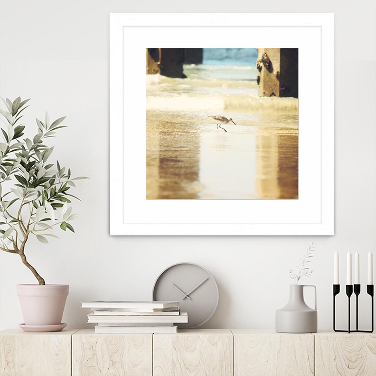 Walking on the Beach by Sylvia Coomes on GIANT ART - brown nautical