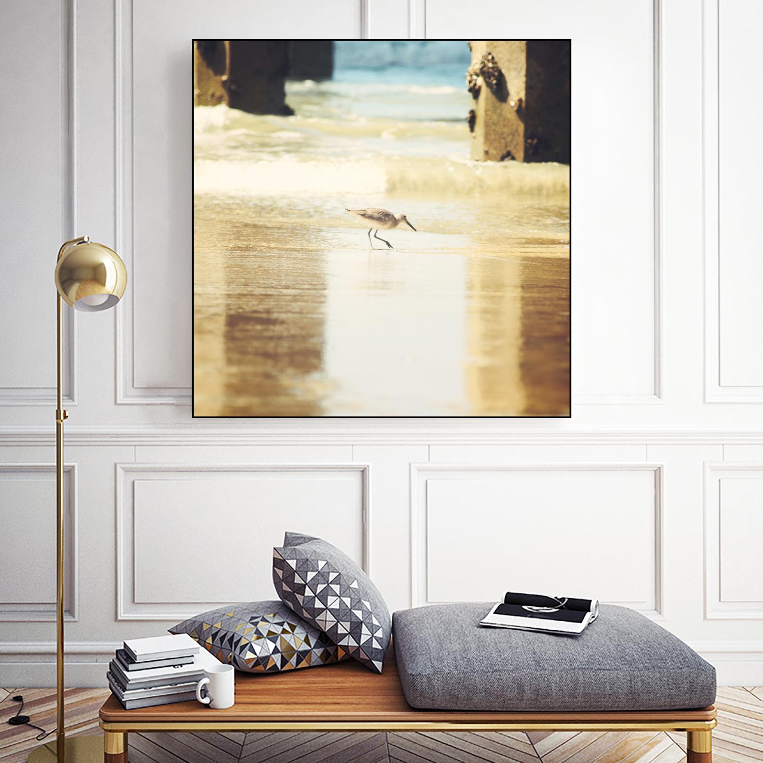 Walking on the Beach by Sylvia Coomes on GIANT ART - brown nautical