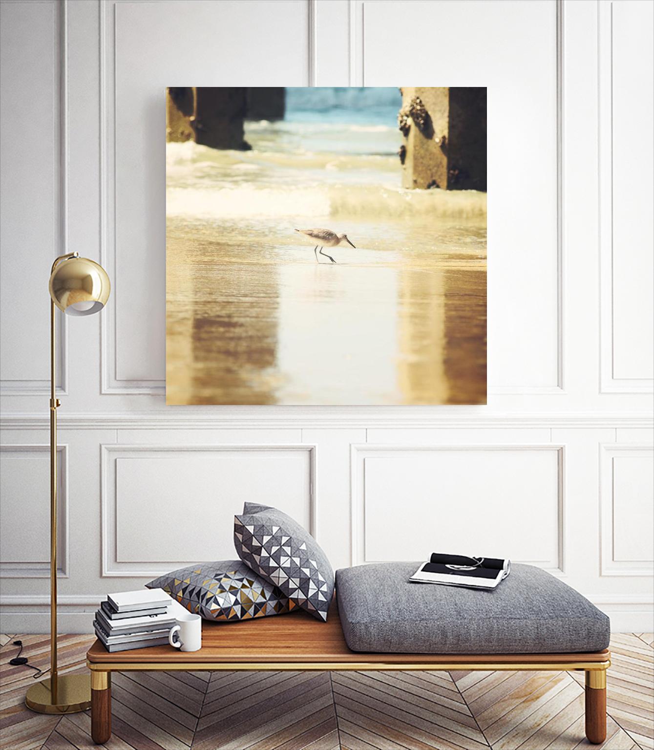 Walking on the Beach by Sylvia Coomes on GIANT ART - brown nautical