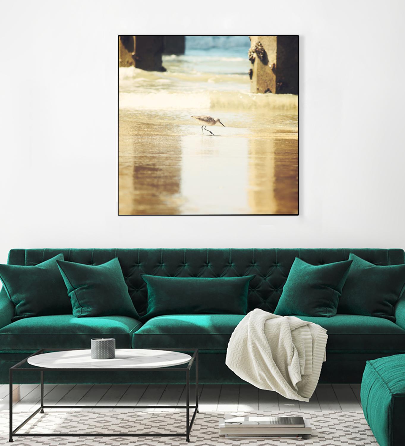 Walking on the Beach by Sylvia Coomes on GIANT ART - brown nautical
