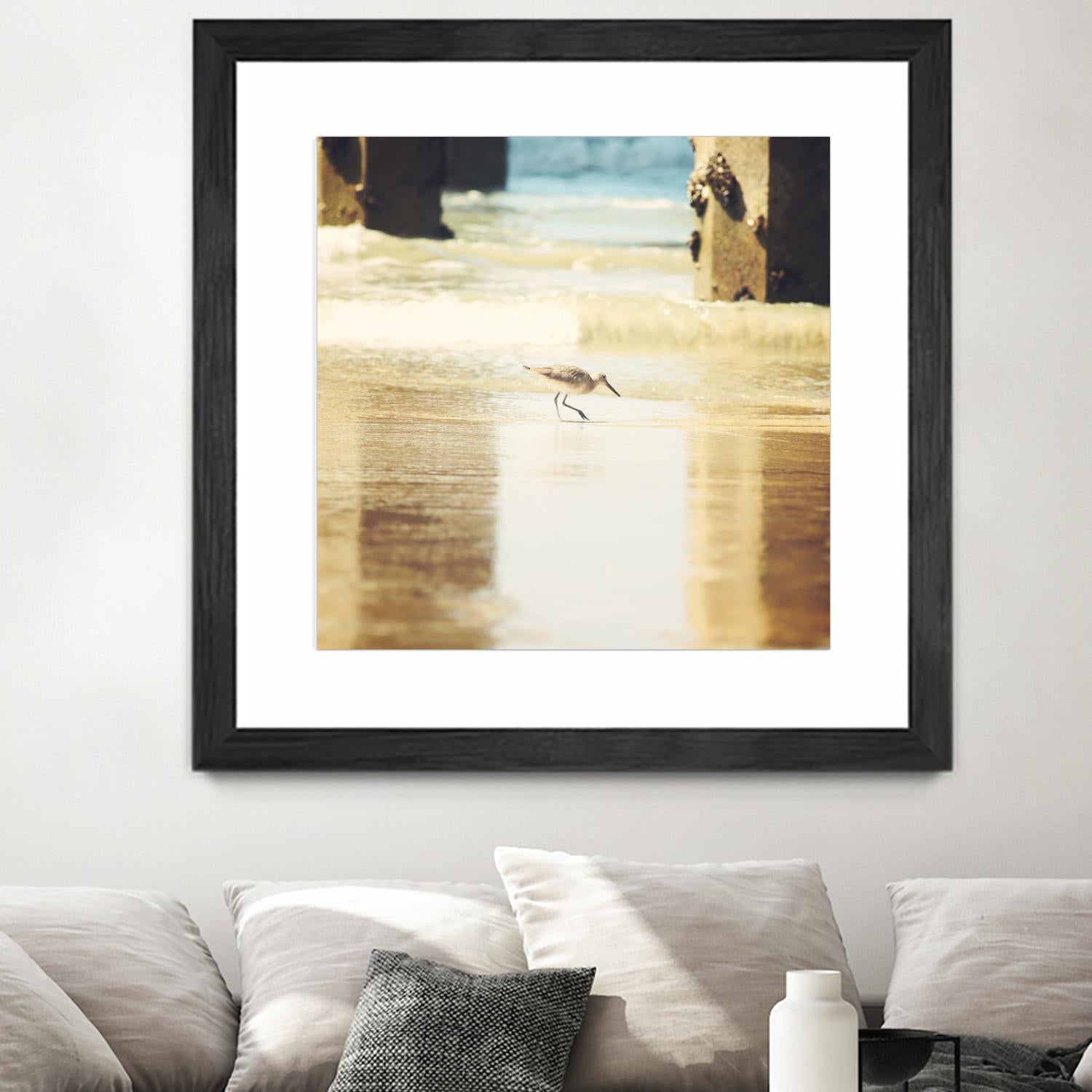 Walking on the Beach by Sylvia Coomes on GIANT ART - brown nautical