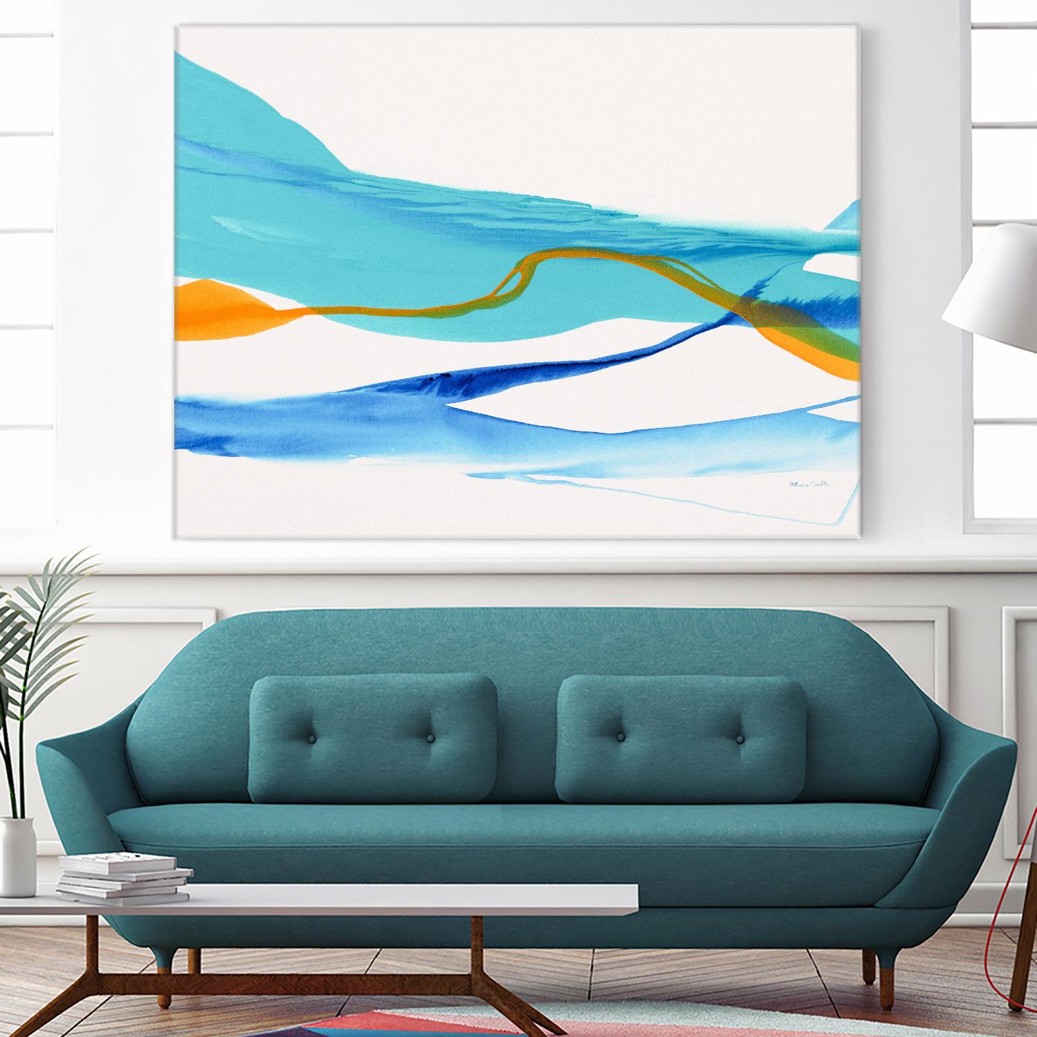 Near Cold Lake by Patricia Coulter on GIANT ART - yellow abstract